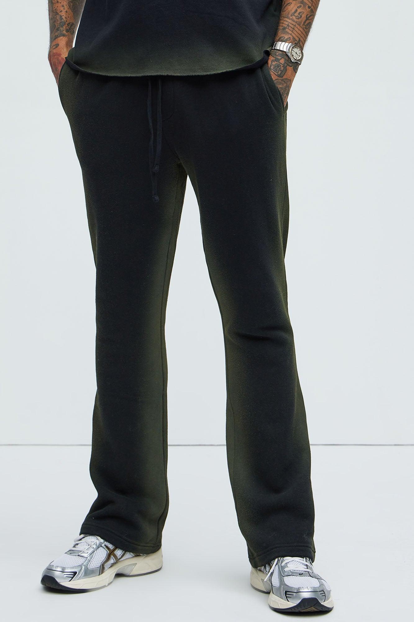 Tyson Blurred Lines Skinny Flare Sweatpants - Black Product Image