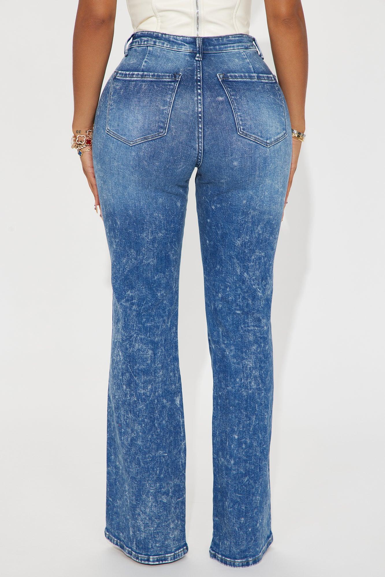 Making Good Points Stretch Flare Jeans - Medium Wash Product Image