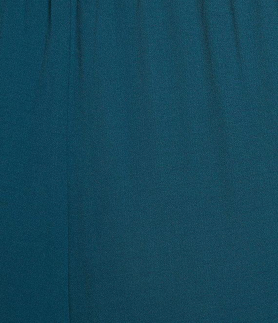 Eileen Fisher Plus Size Silk Georgette Crepe Wide-Leg Pull-On Ankle Pants Product Image