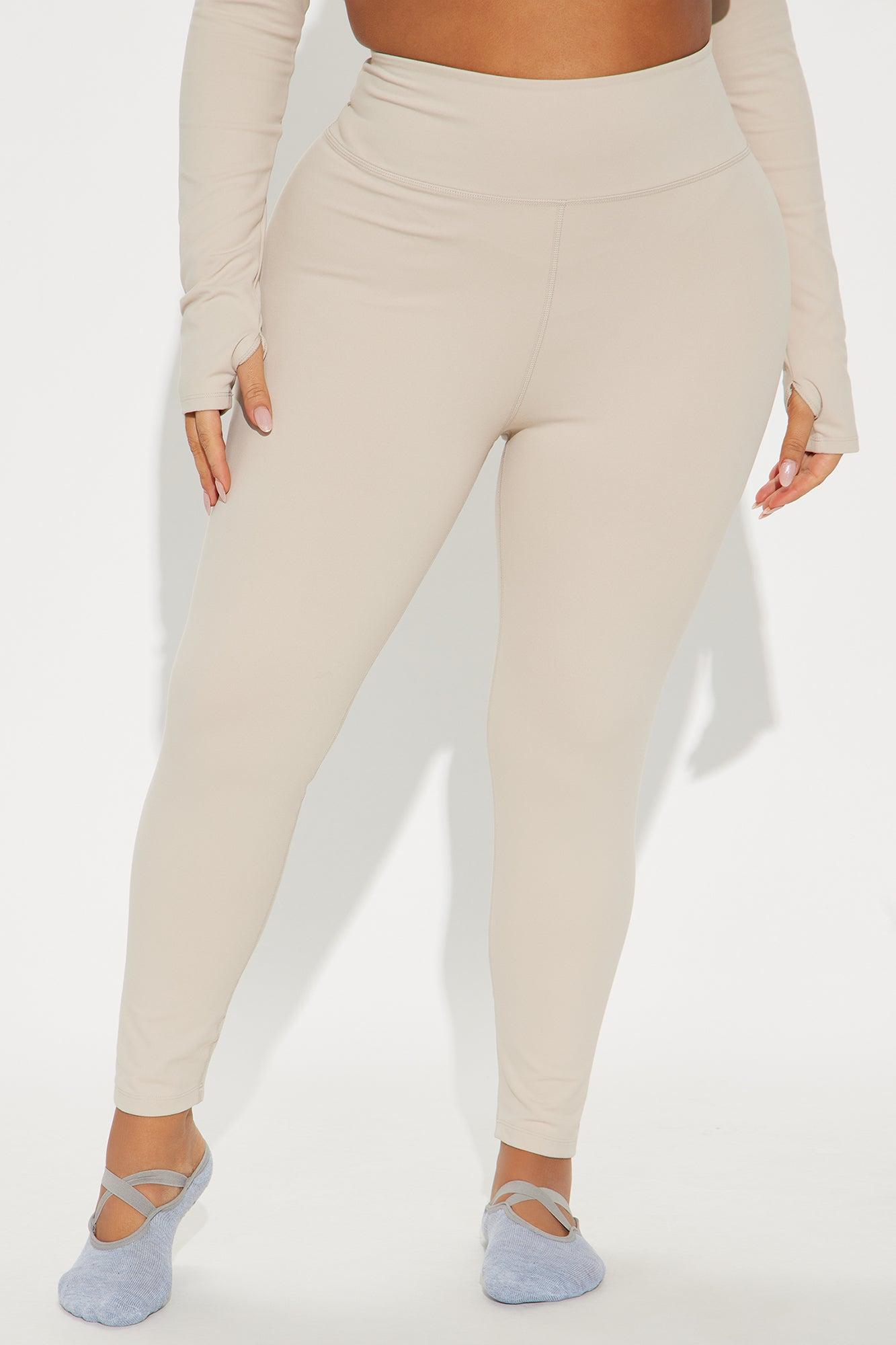 Flex Appeal 7/8 Super Soft Active Legging - Light Taupe Product Image