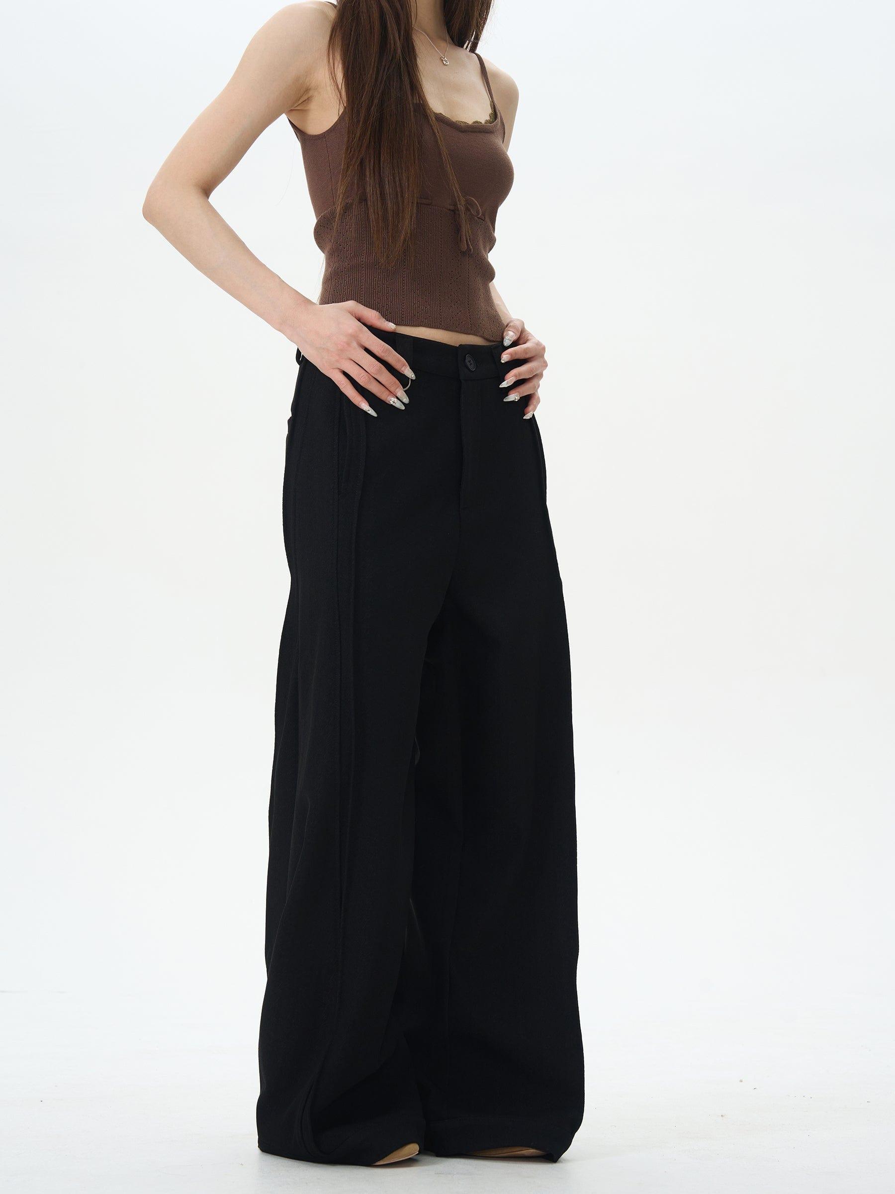 RT No. 12421 DRAPE CASUAL STRAIGHT PANTS Product Image