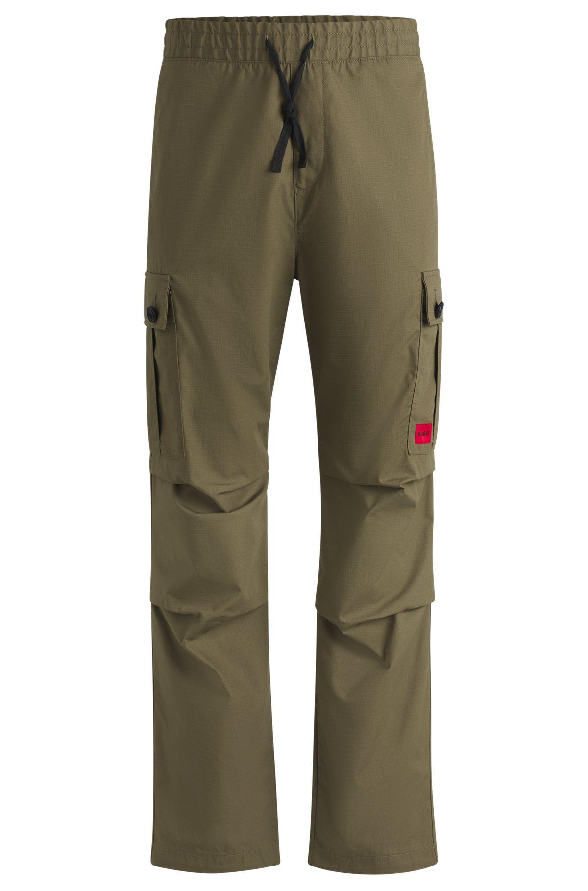 Regular-fit cargo trousers in ripstop cotton Product Image