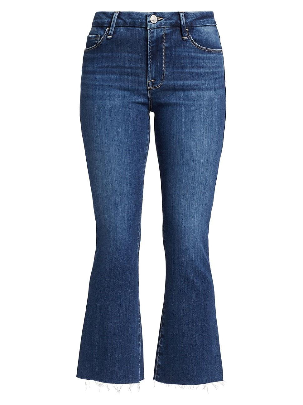 Frame Le Crop Mid Rise Cropped Bootcut Jeans in Lupine Product Image