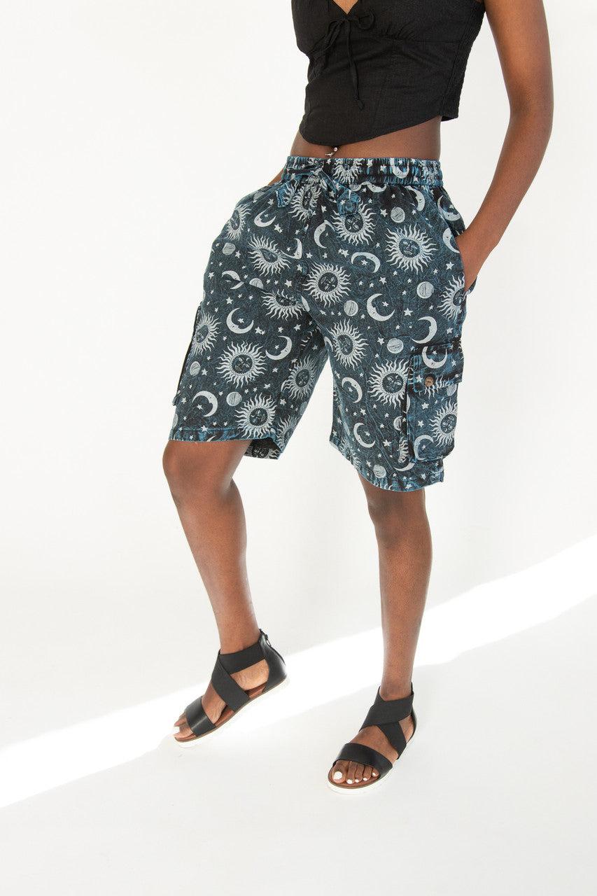 Mineral Wash Celestial Cargo Shorts Product Image