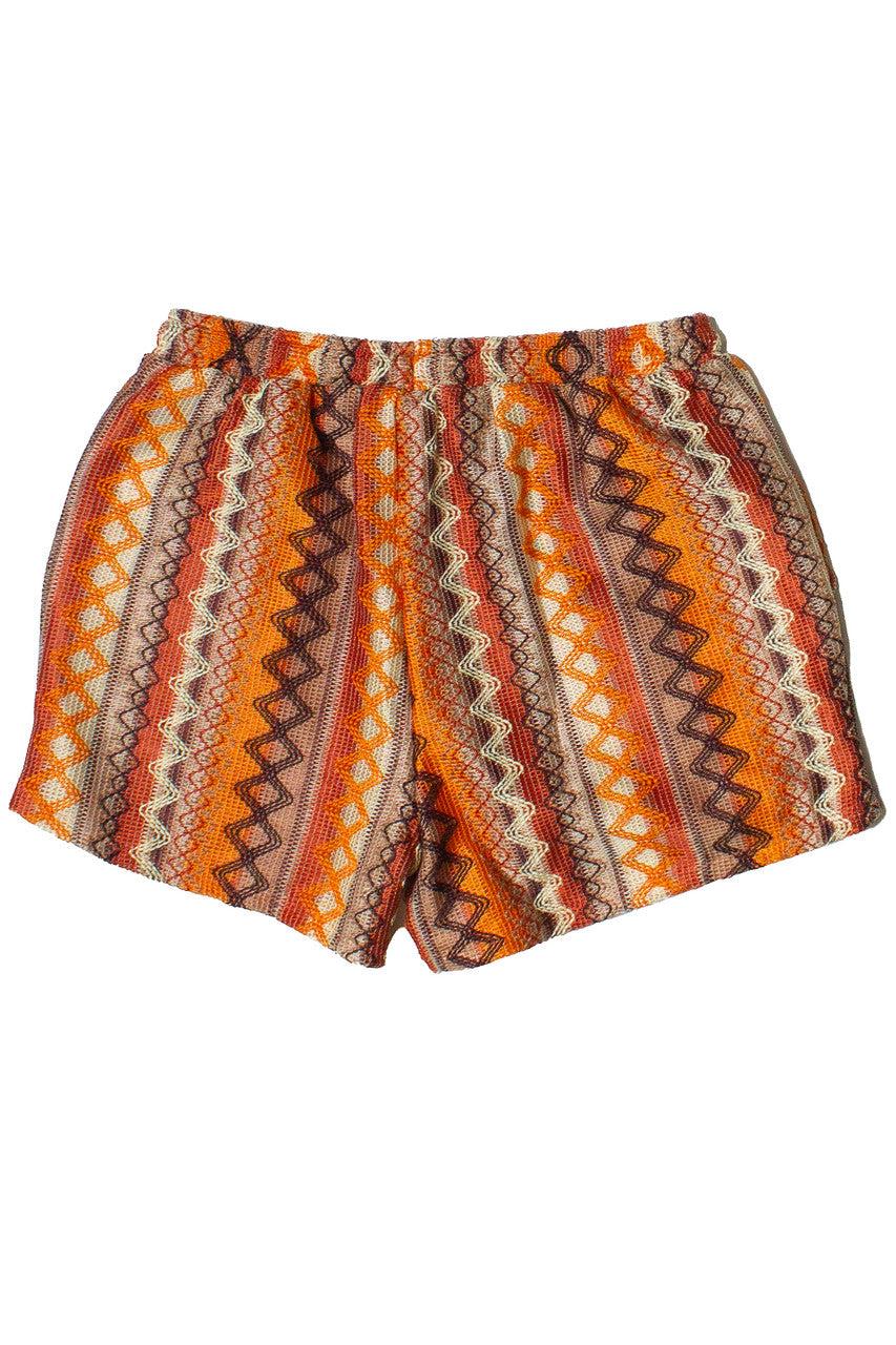 Zigzag Stripe Knit Shorts Product Image