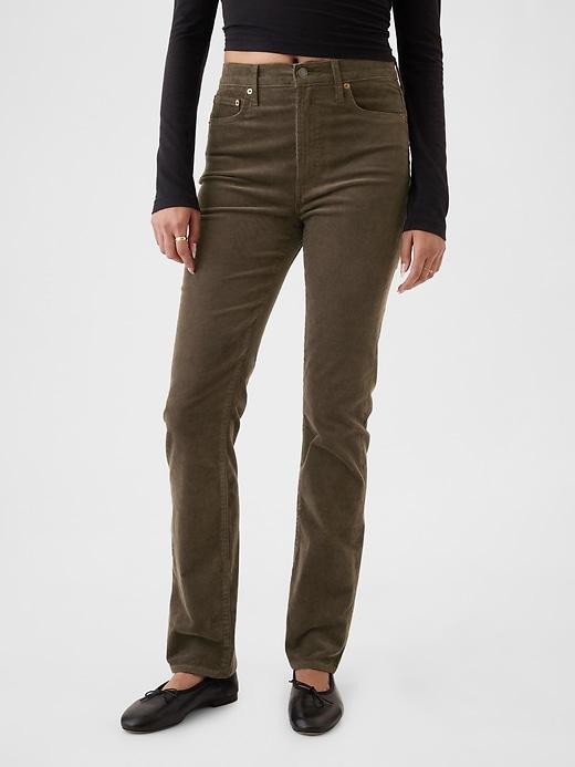 High Rise Corduroy Vintage Slim Pants Product Image