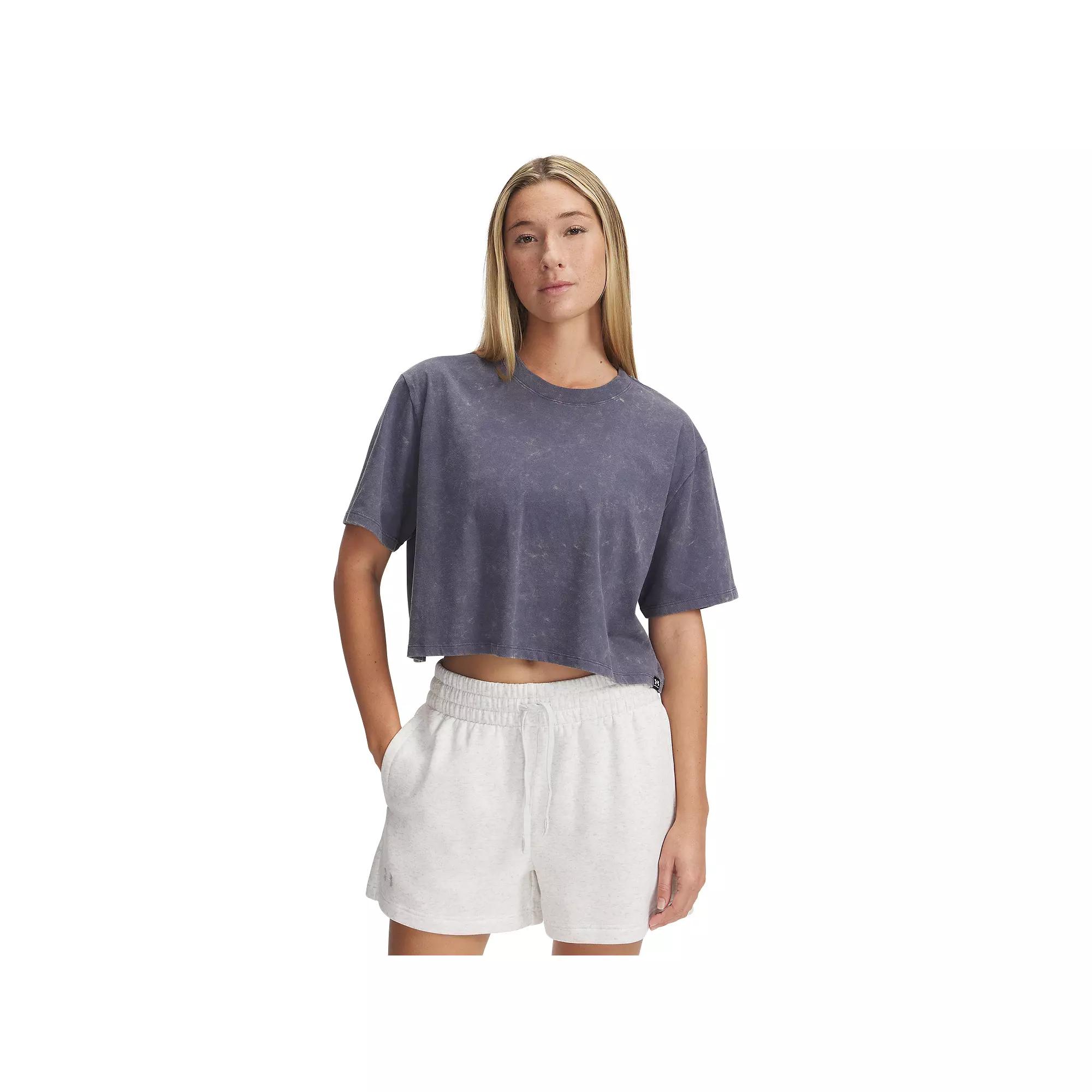 Women's Under Armour Rival Wash Short Sleeve Top,  Product Image