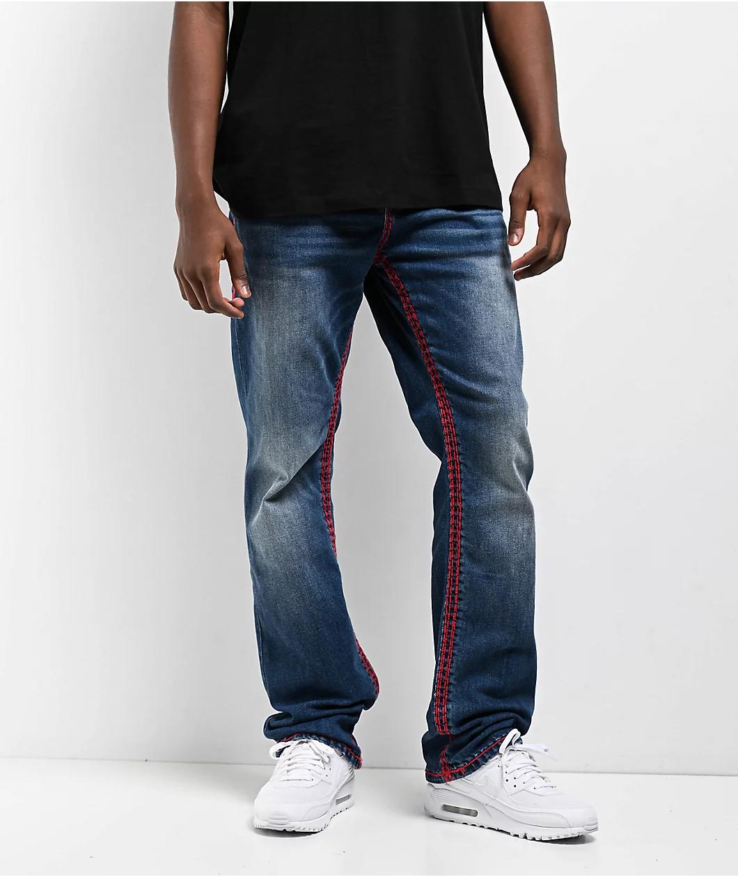 Freeworld Straight Dark Blue Denim Jeans Product Image