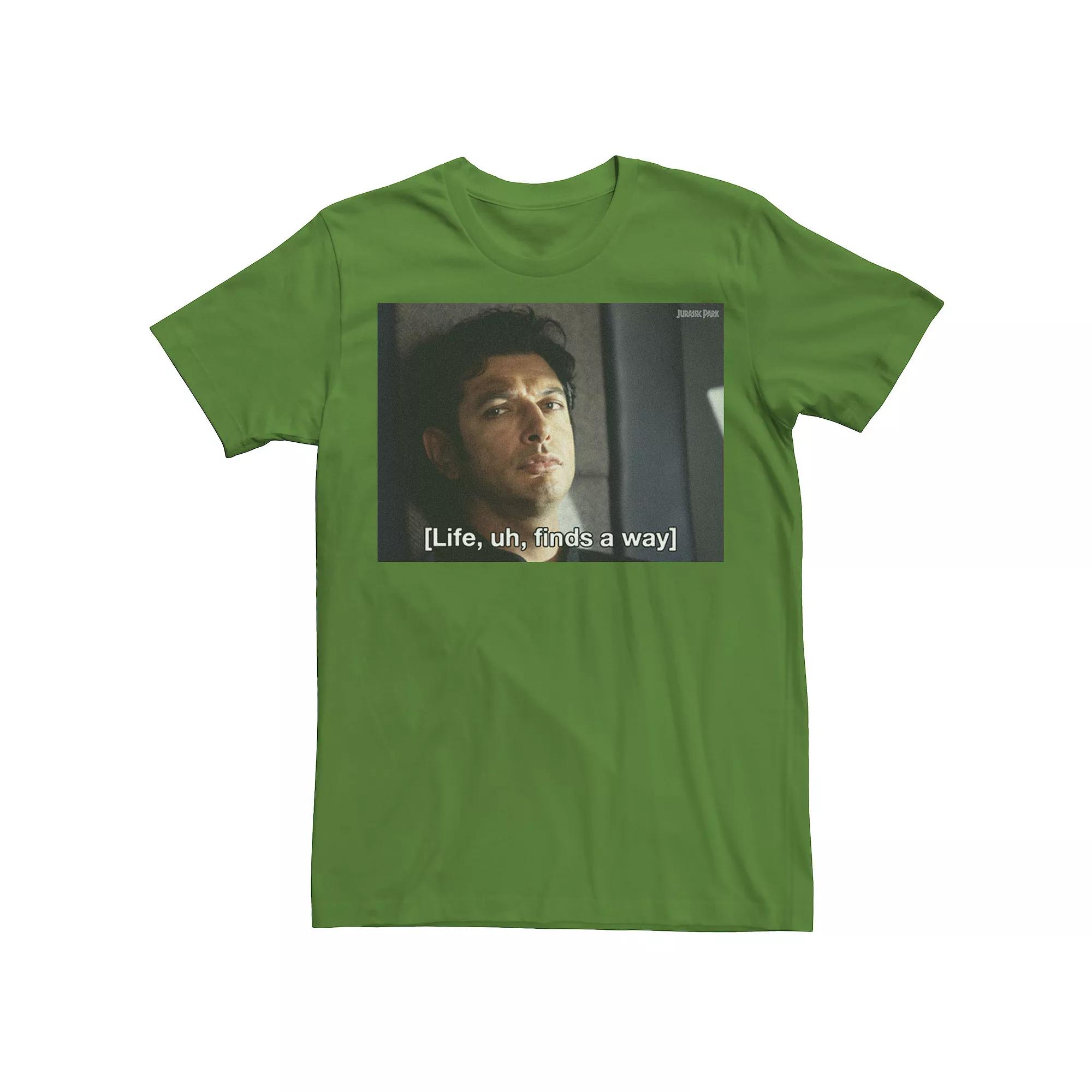 Men's Jurassic Park Life Finds A Way Goldblum Jeff Stare Tee,  Product Image