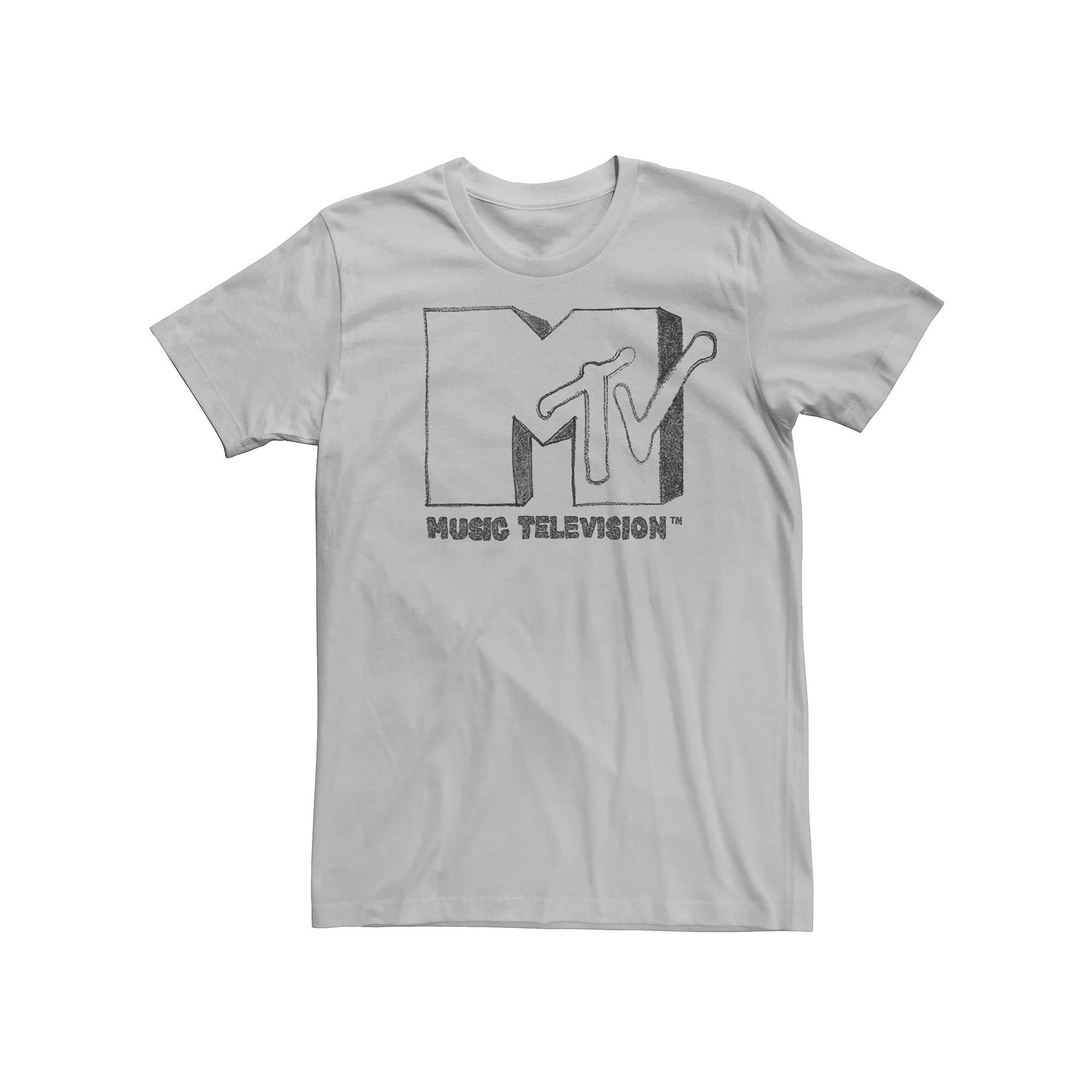Mens MTV Faded Sharpie Sketch Logo Tee Product Image