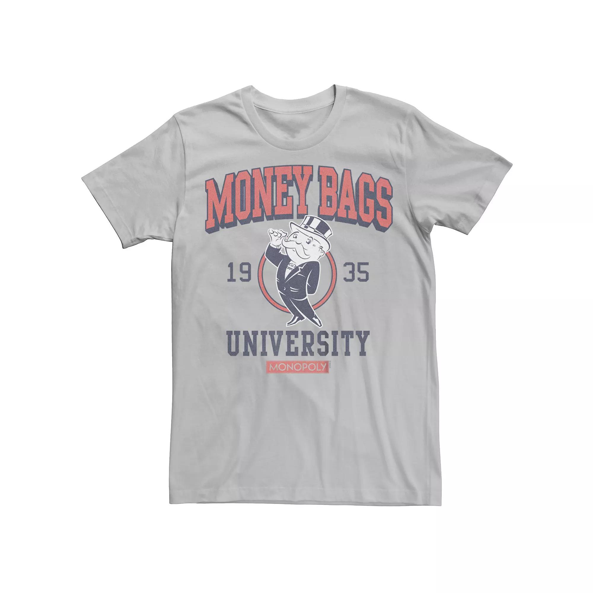 Men's Monopoly University Money Bags Graphic Tee,  Product Image
