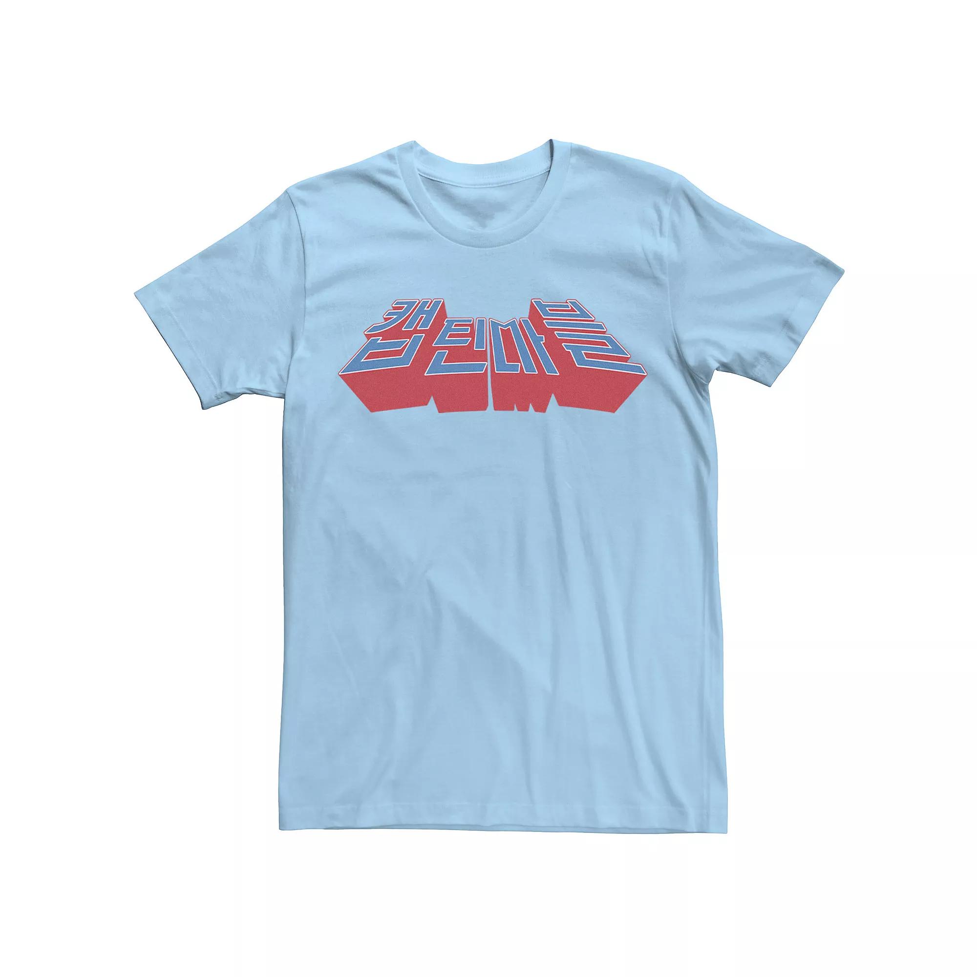 Men's Marvel Captain Marvel Hangul Text Logo Graphic Tee, Size: 3XL, Light Blue Product Image