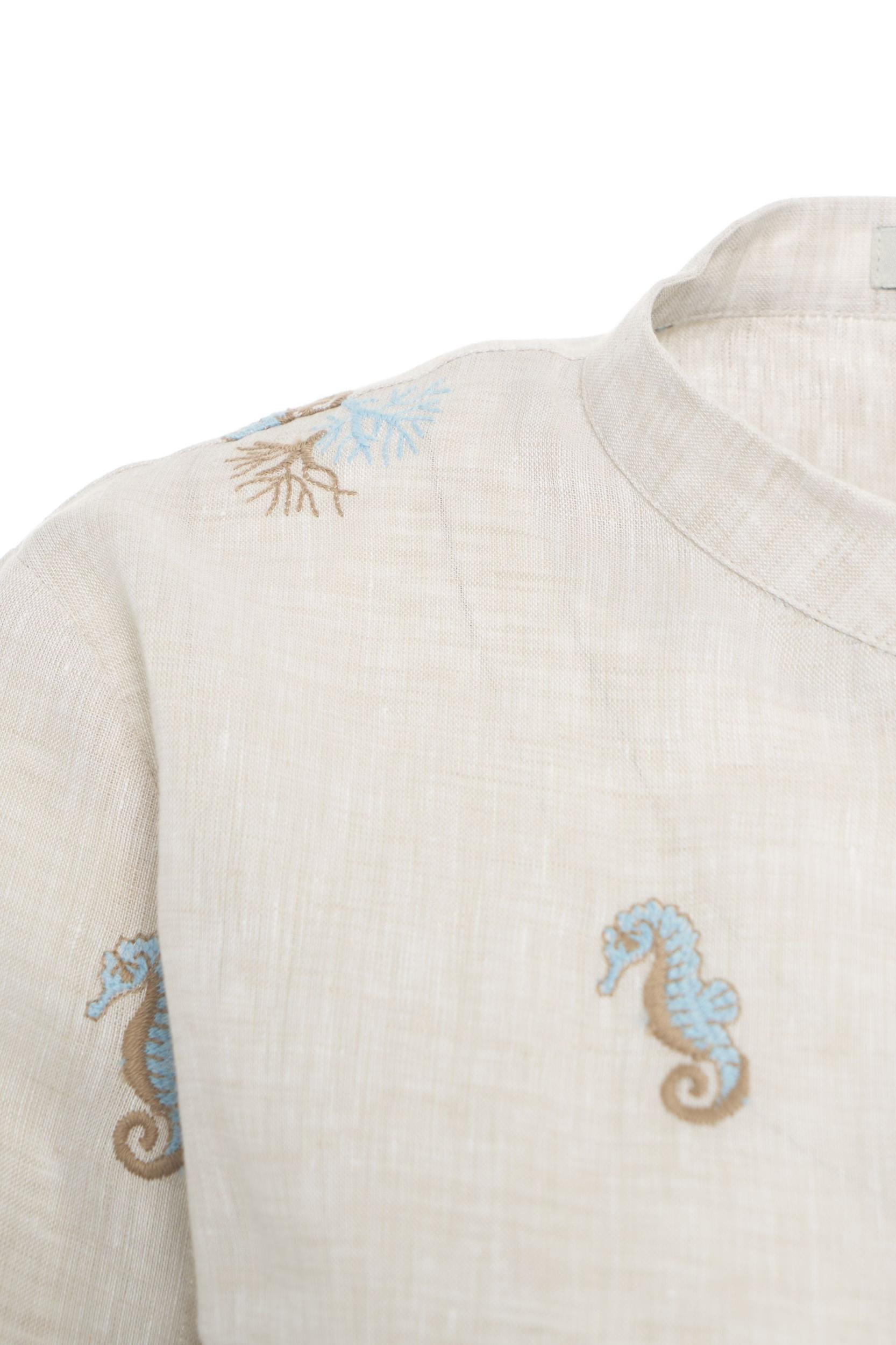 Linen blouse with embroidery Product Image