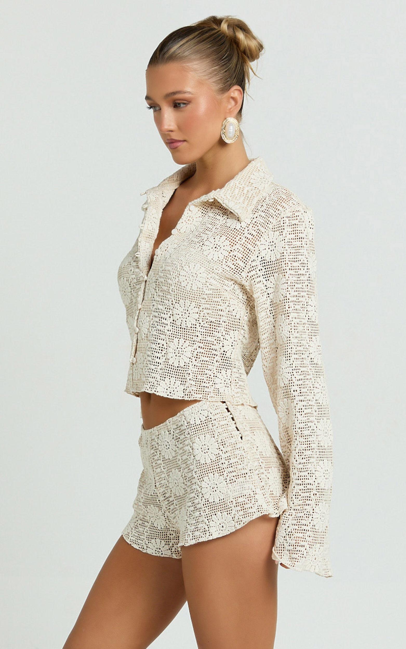 Lioness - Babydoll Top in Cream Floral Product Image