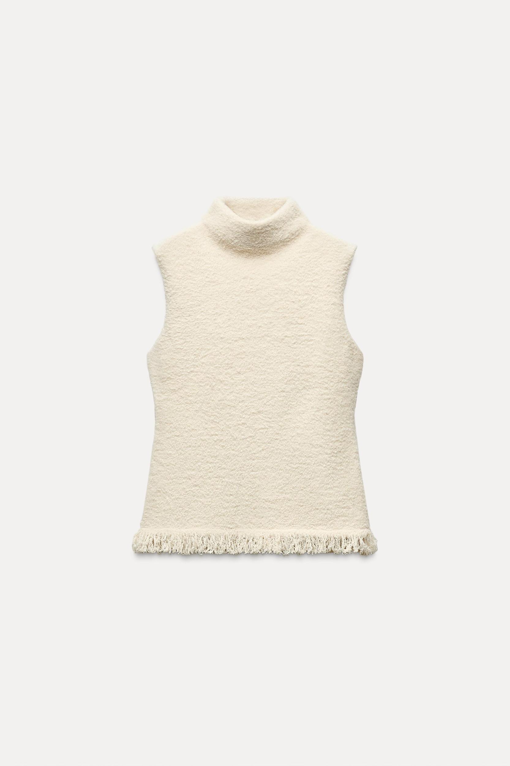 FRINGED KNIT TOP Product Image