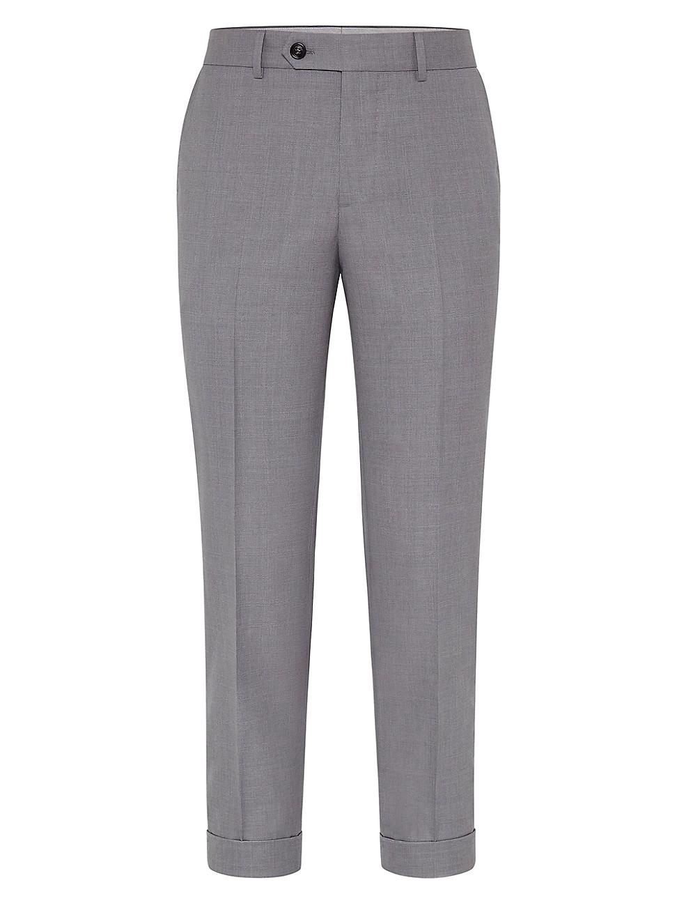 Mens Lightweight Hopsack Formal Fit Trousers Product Image