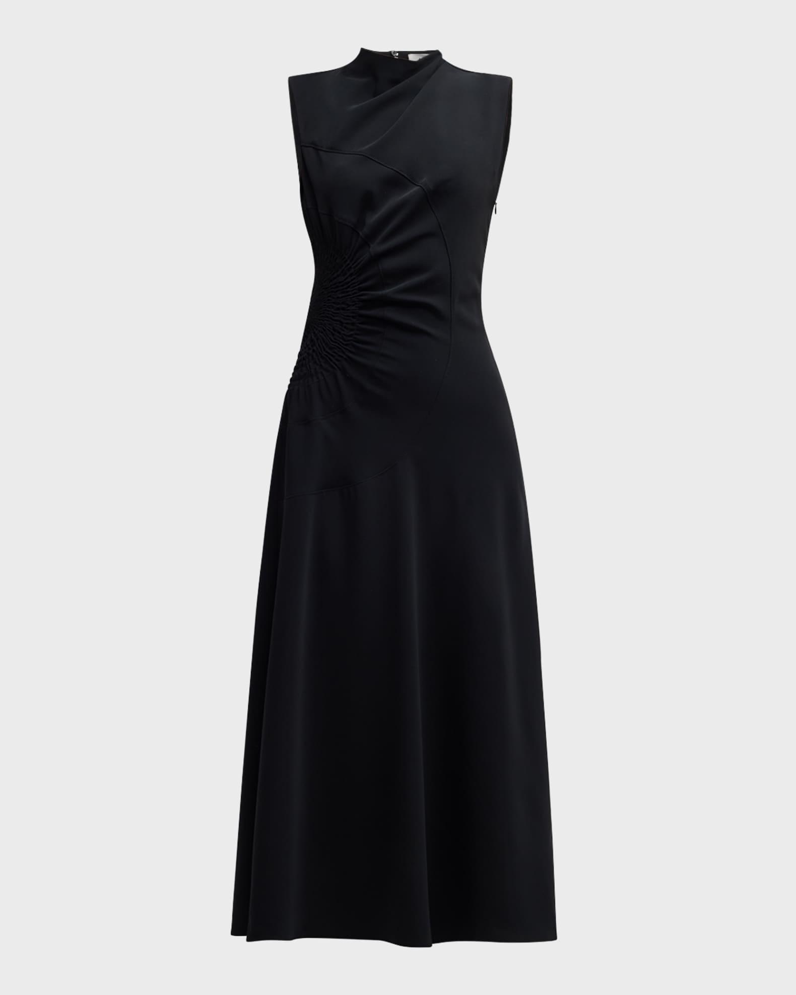 Kaia Gathered Sleeveless Midi Dress Product Image