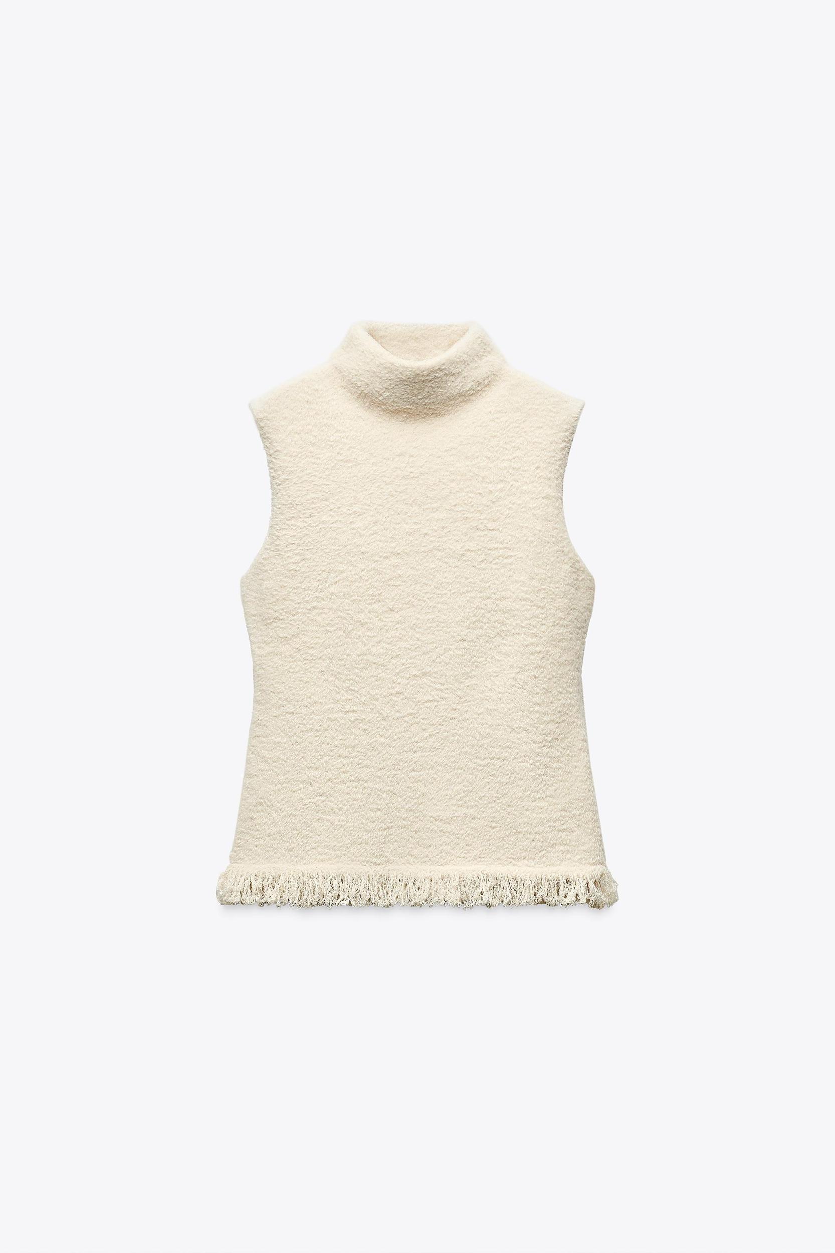 FRINGED KNIT TOP Product Image