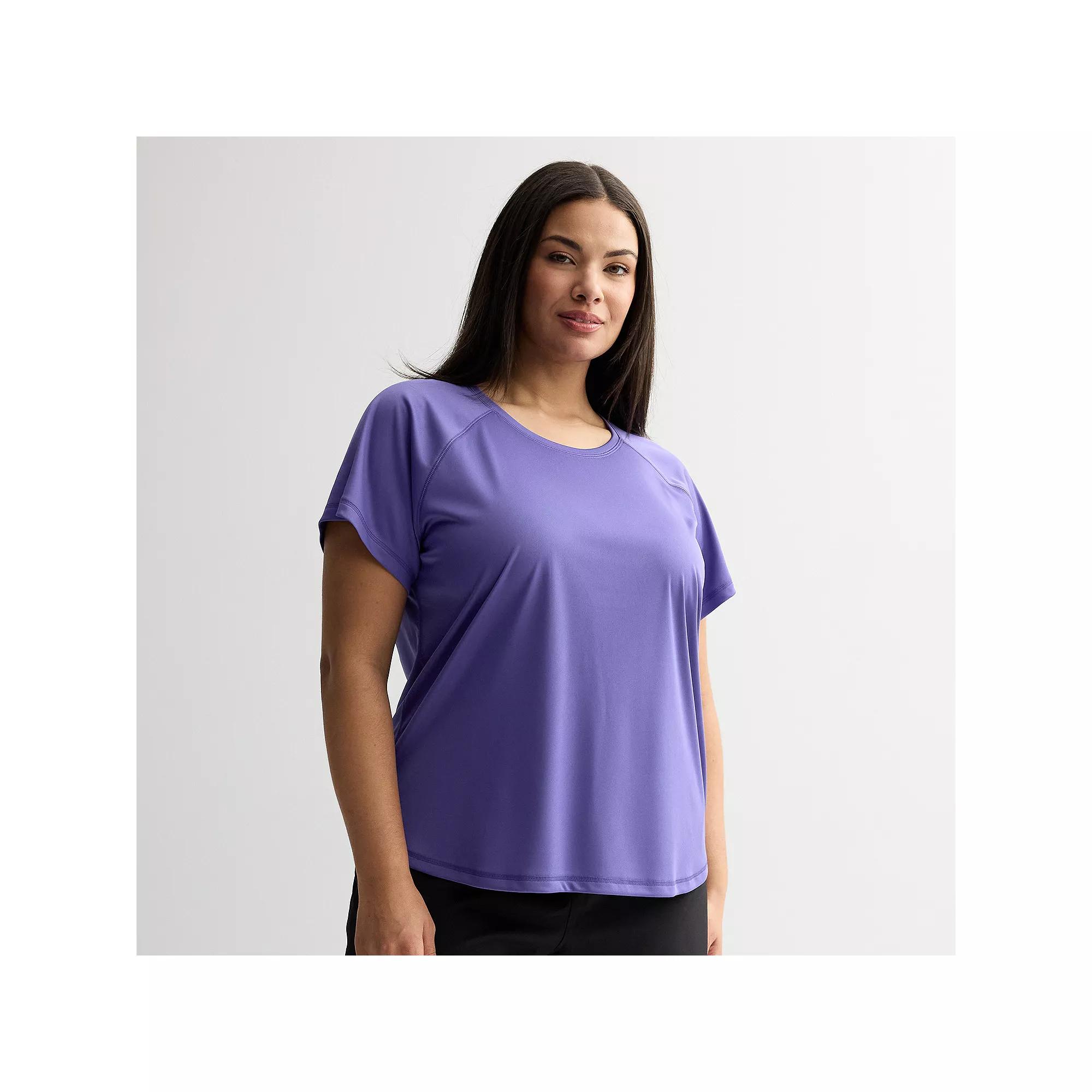 Plus Size Tek Gear® Dry Tek Short Sleeve Tee, Women's, Size: 4XL, Peyton Purple Product Image