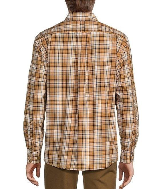 Roundtree & Yorke Long-Sleeve Soft Touch Poplin Medium Plaid Sport Shirt Product Image