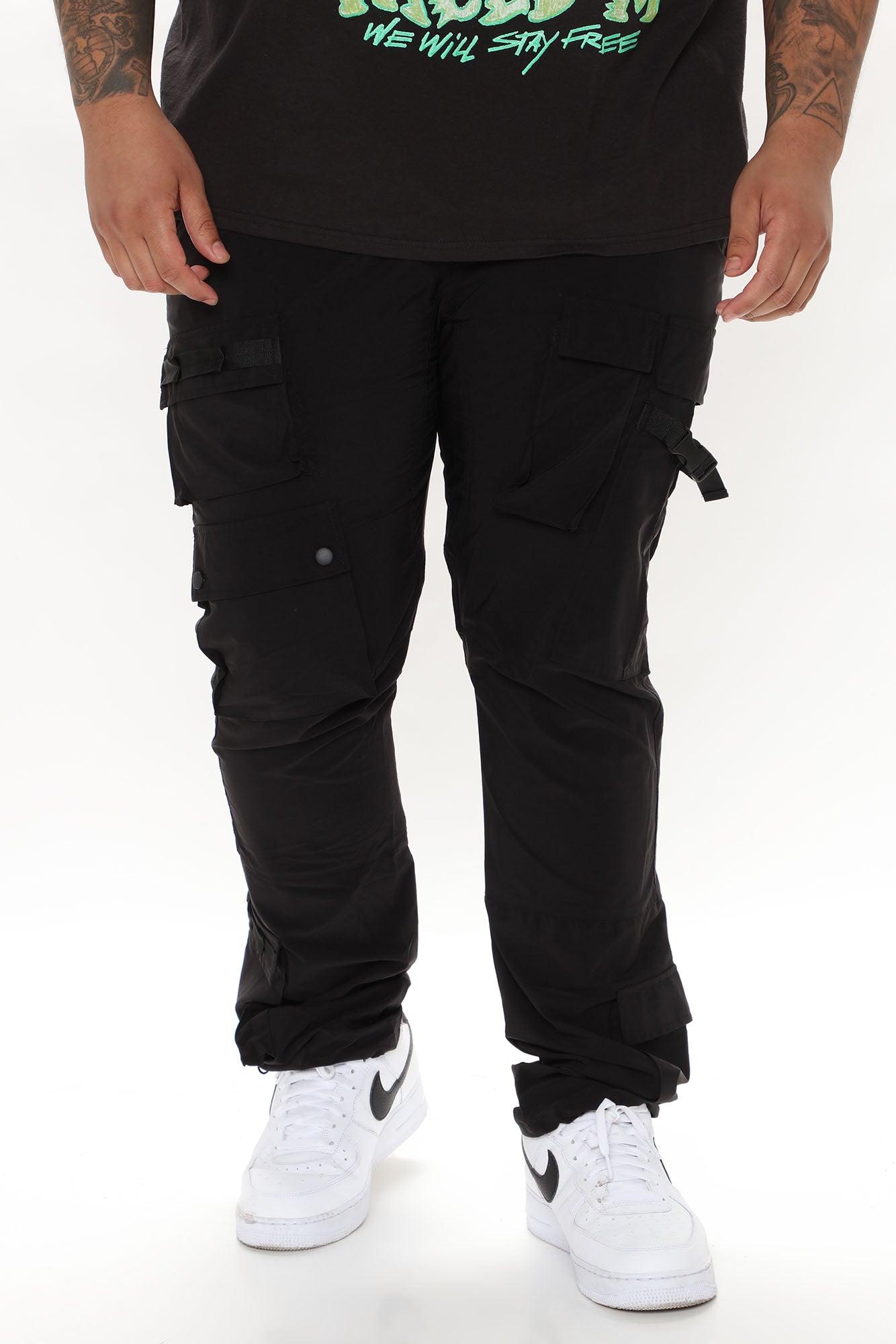 Versatile Slim Cargo Pants - Black Product Image