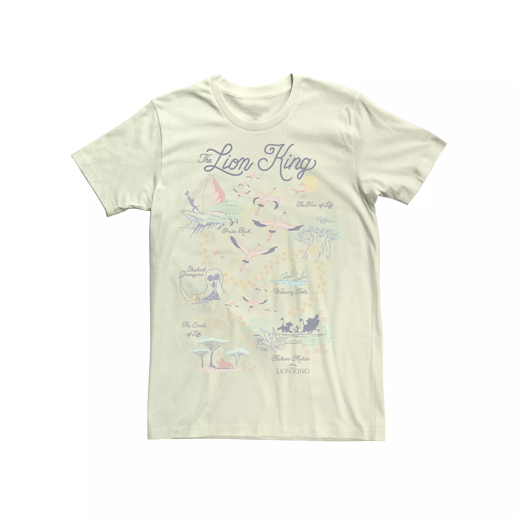 Disney's The Lion King Men's Map Of The World Tee,  Product Image