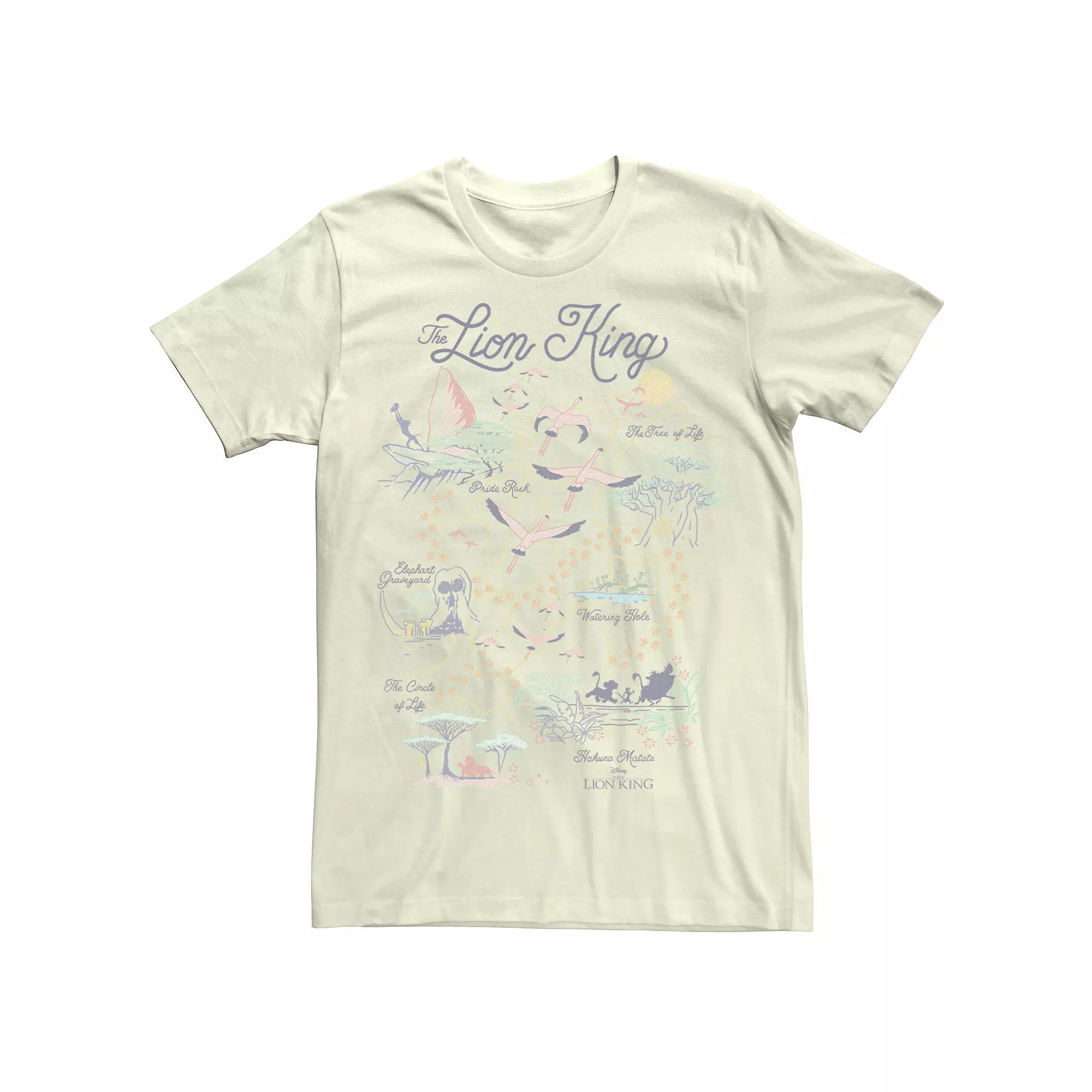 Disney's The Lion King Men's Map Of The World Tee,  Product Image
