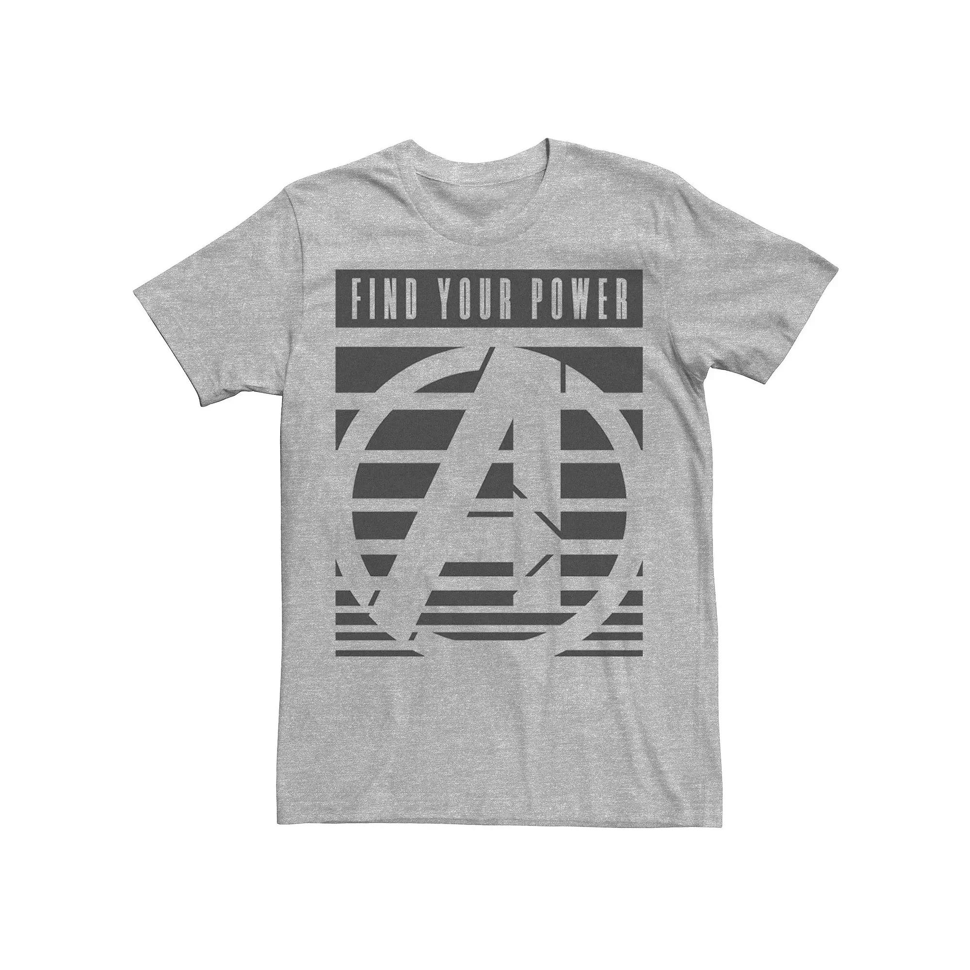 Men's Marvel Iron Man Find Your Power Striped Text Tee,  Product Image