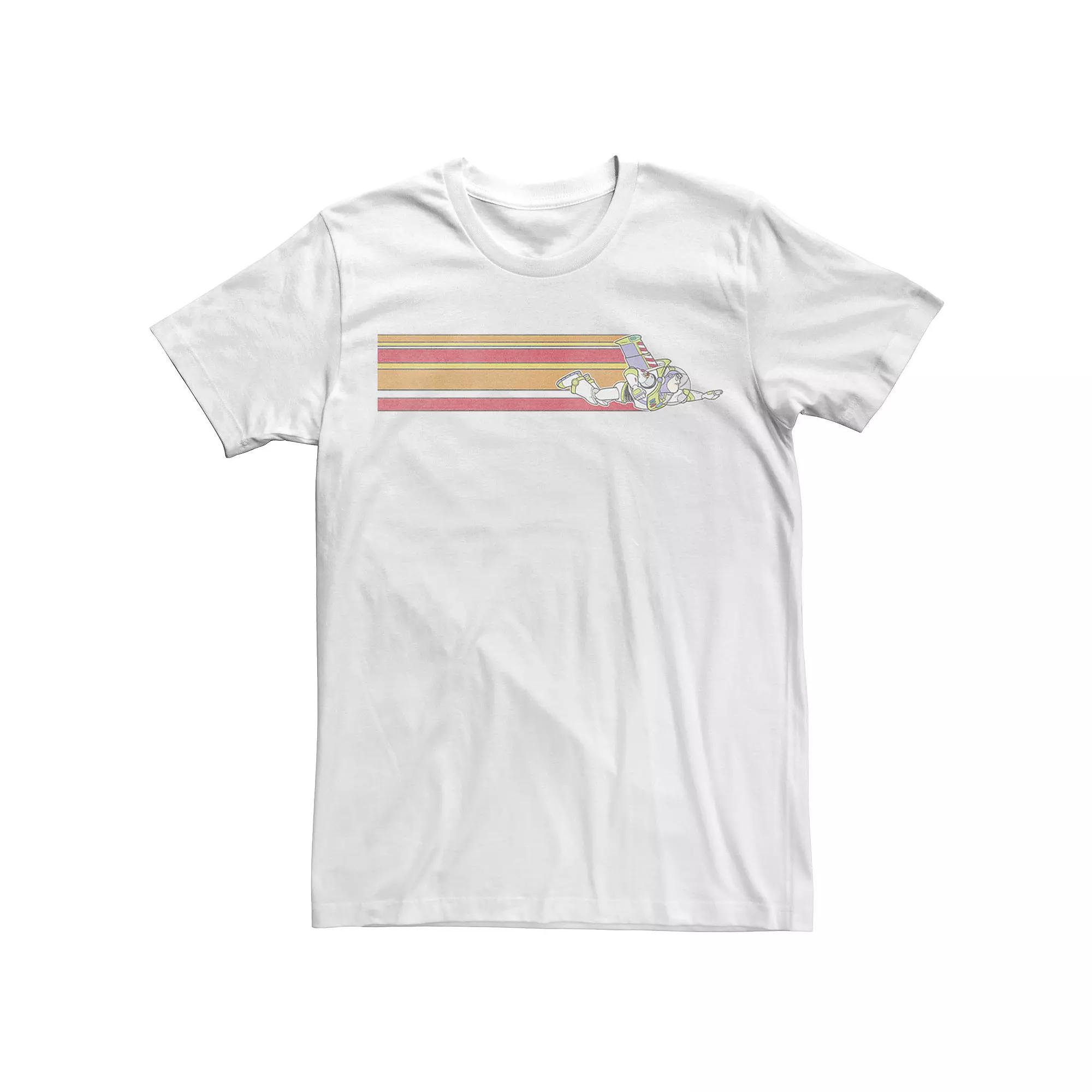 Big & Tall Disney / Pixar Toy Story 1-3 Buzz Ligthyear Flyby Logo Tee, Men's, Size: XL Tall, White Product Image