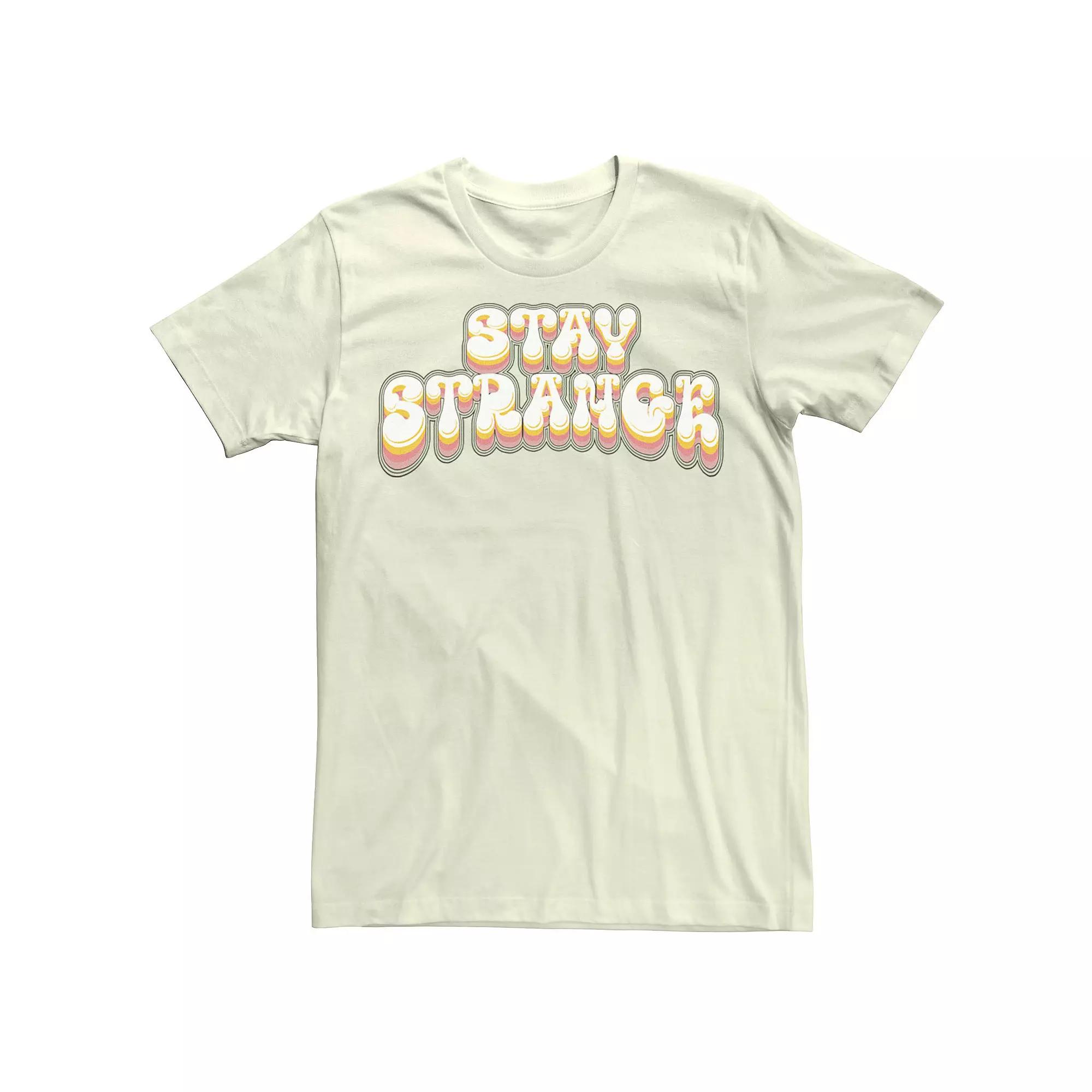 Men's Stay Strange Retro Style Font Tee,  Product Image