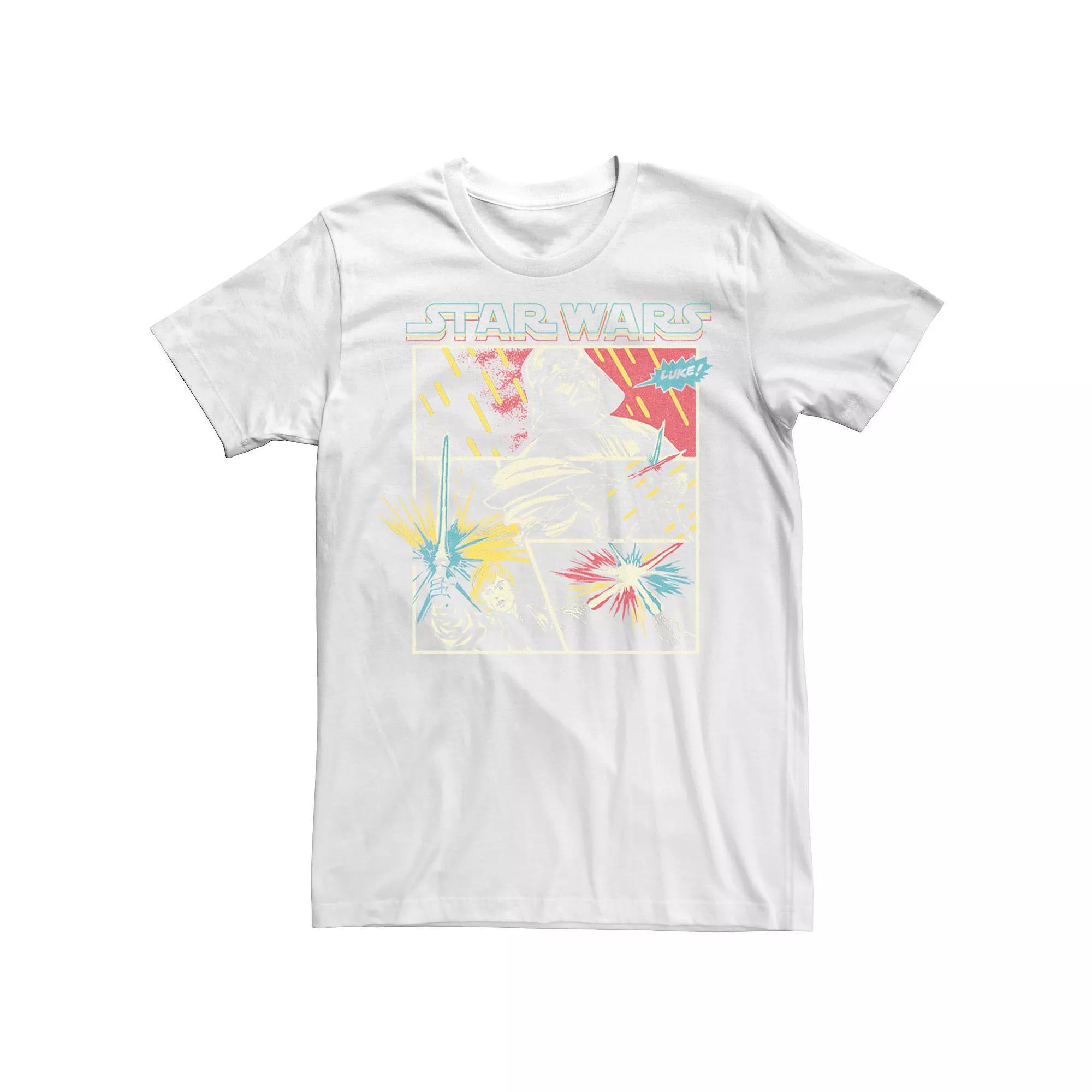 Men's Star Wars Luke & Vader Comic Fight Tee,  Product Image