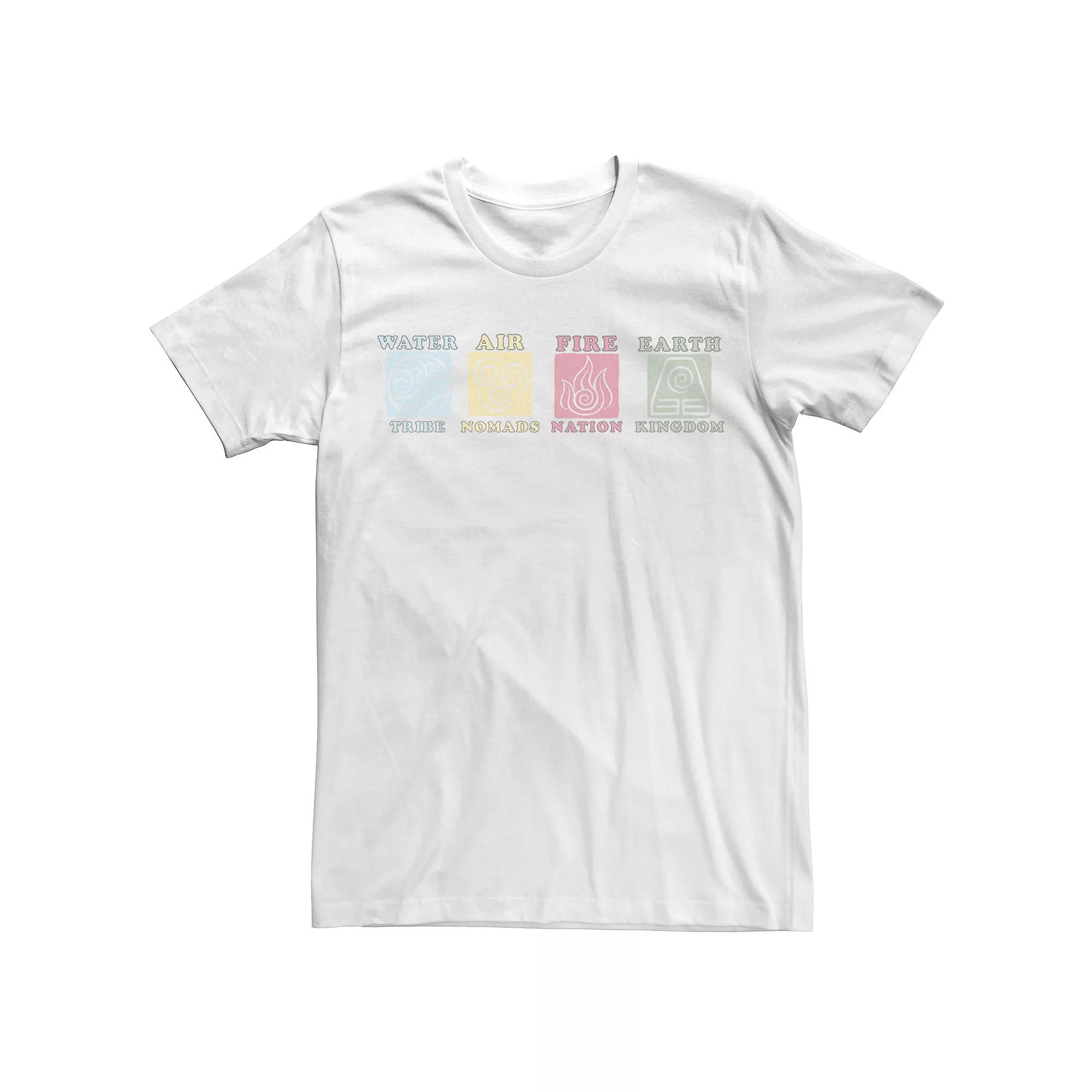 Big & Tall Avatar: The Last Airbender Elements Line Up Tee, Men's,  Product Image