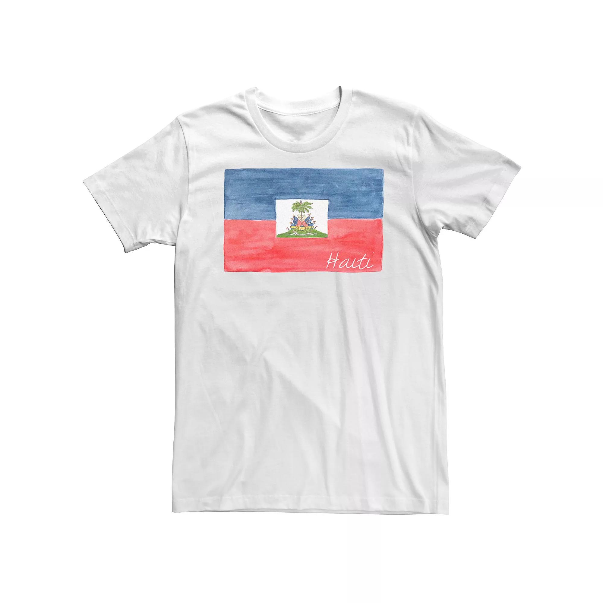 Big & Tall HHM Haiti Flag Watercolor Tee, Men's,  Product Image