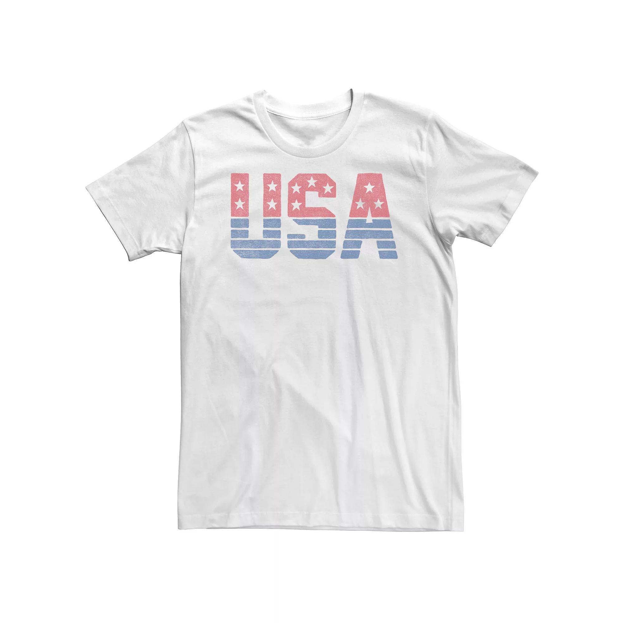 Big & Tall Americana Red, White & Blue USA Stars and Stripes Tee, Men's,  Product Image