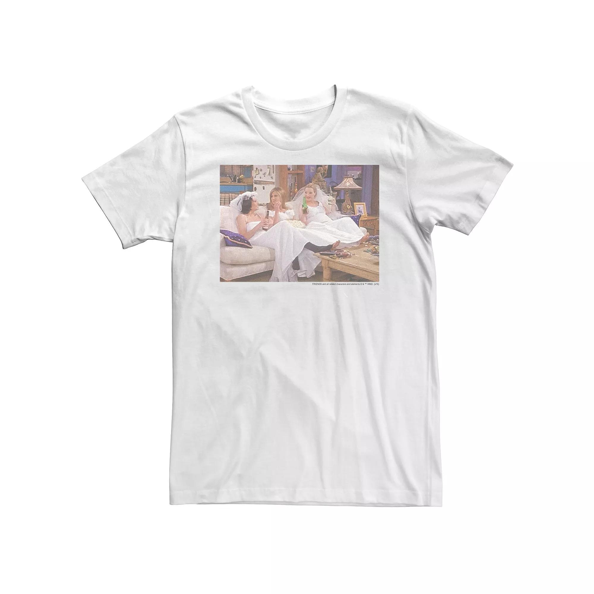 Big & Tall Friends Phoebe Monica & Rachel Wedding Gown Photos Tee, Men's,  Product Image