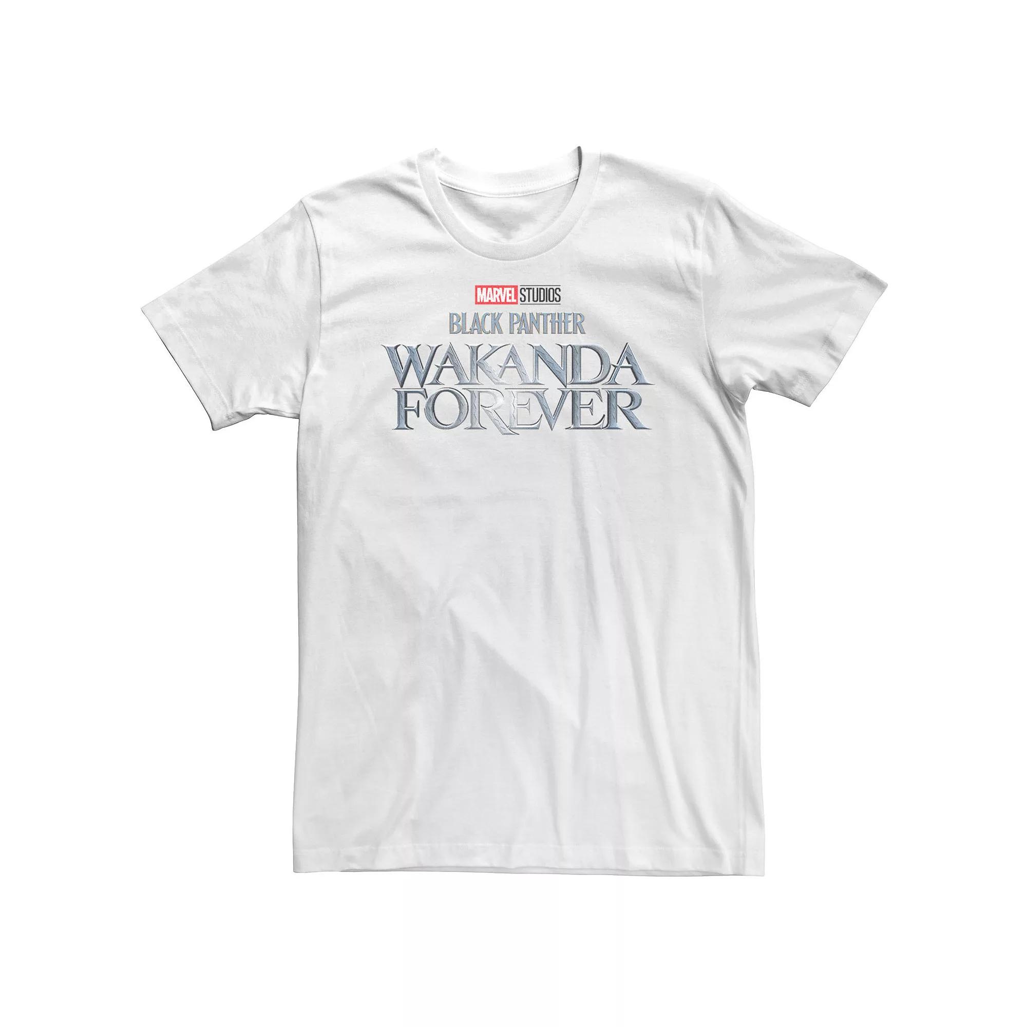 Men's Marvel Wakanda Forever Metallic Movie Logo Tee,  Product Image