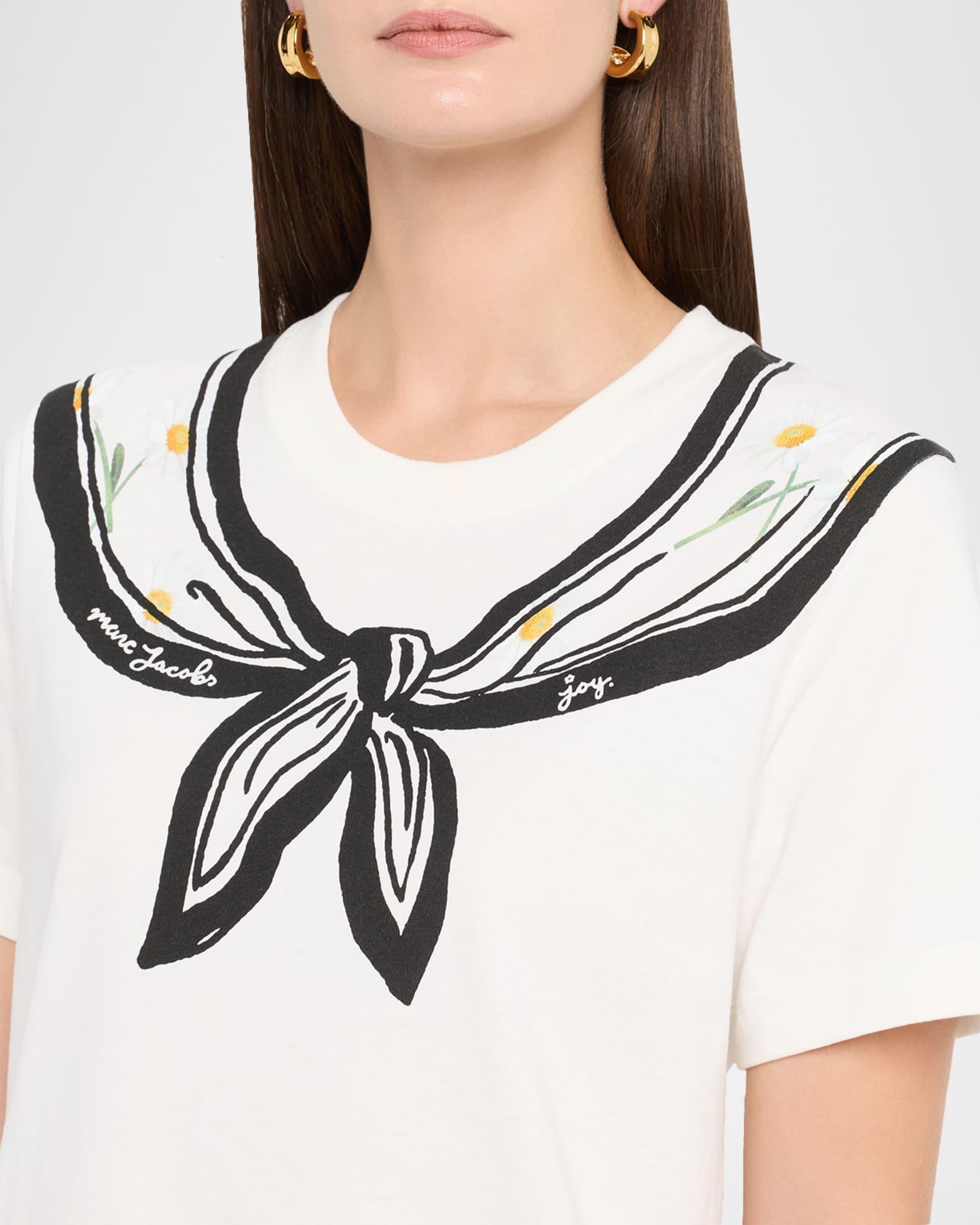 Trompe-L'oeil Short-Sleeve Scarf Tee Product Image