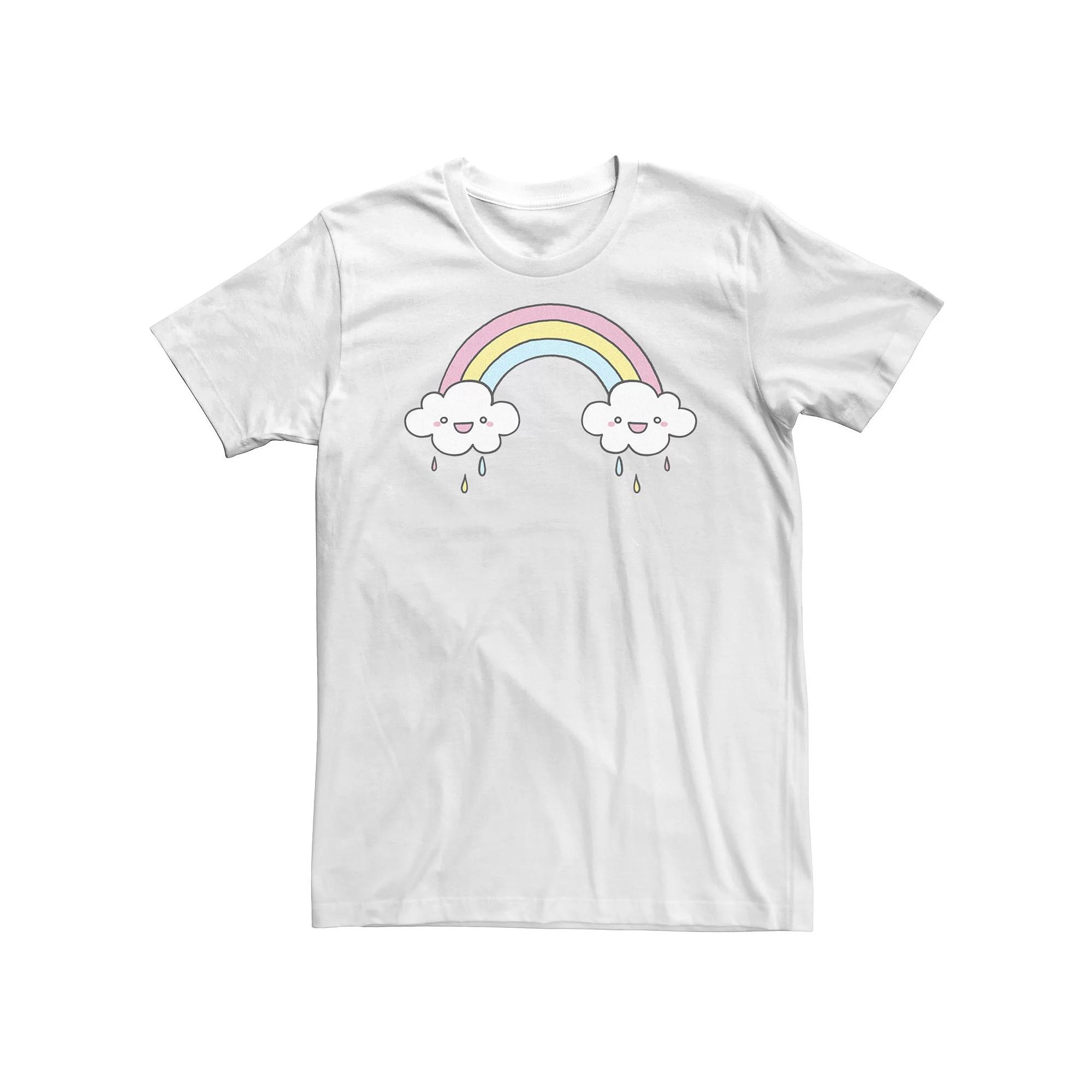 Big & Tall Happy Cloud Rainbow Portrait Tee, Men's,  Product Image