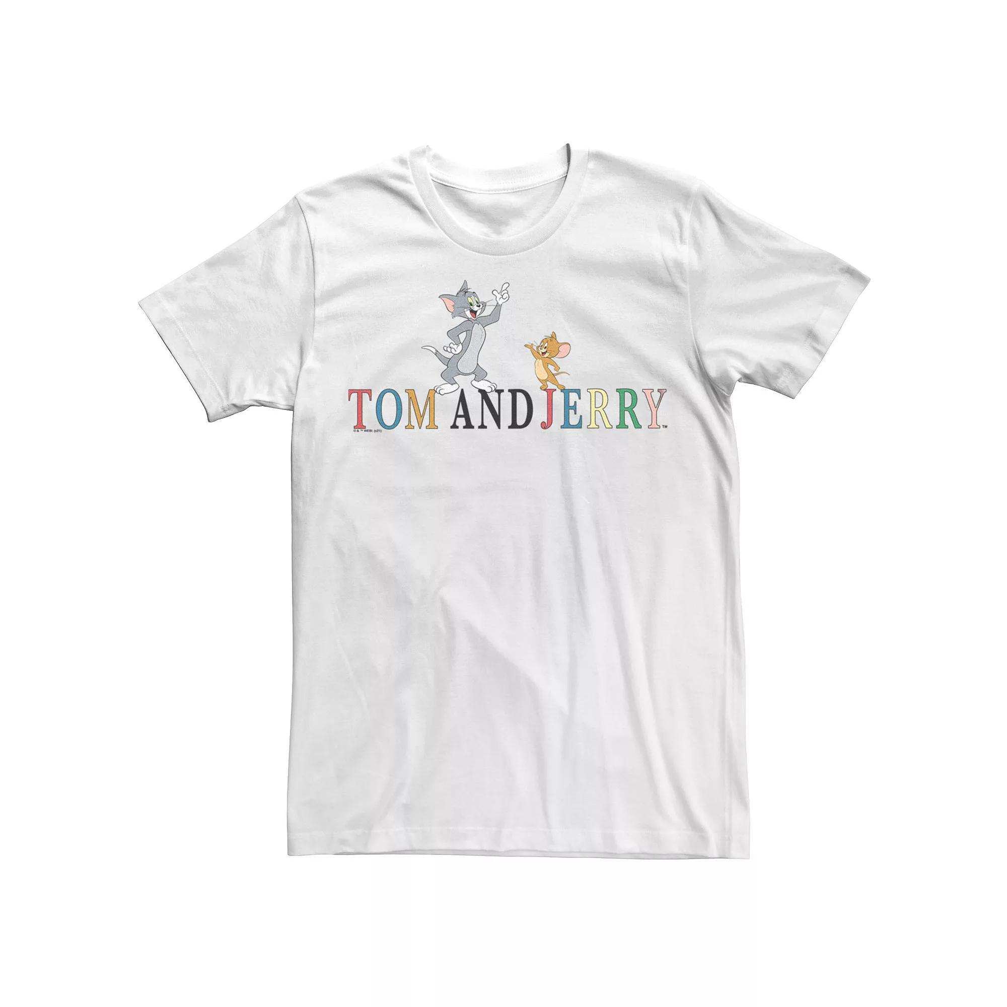 Men's Tom And Jerry Colorful Logo Tee,  Product Image