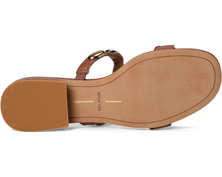 Spade Flower Stud Pebbled Leather Flat Sandals Product Image