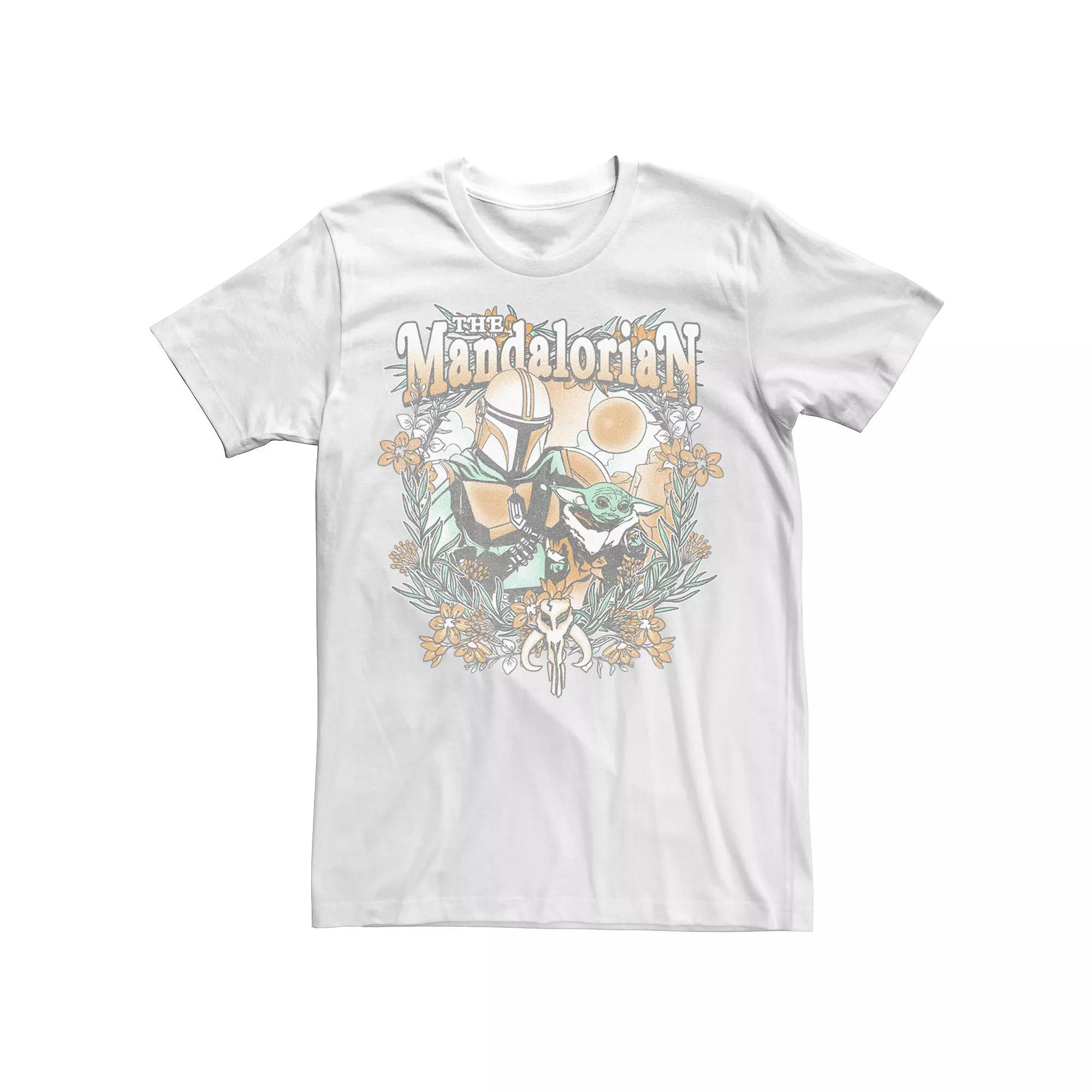 Men's Star Wars: The Mandalorian & The Child Floral Portrait Tee,  Product Image