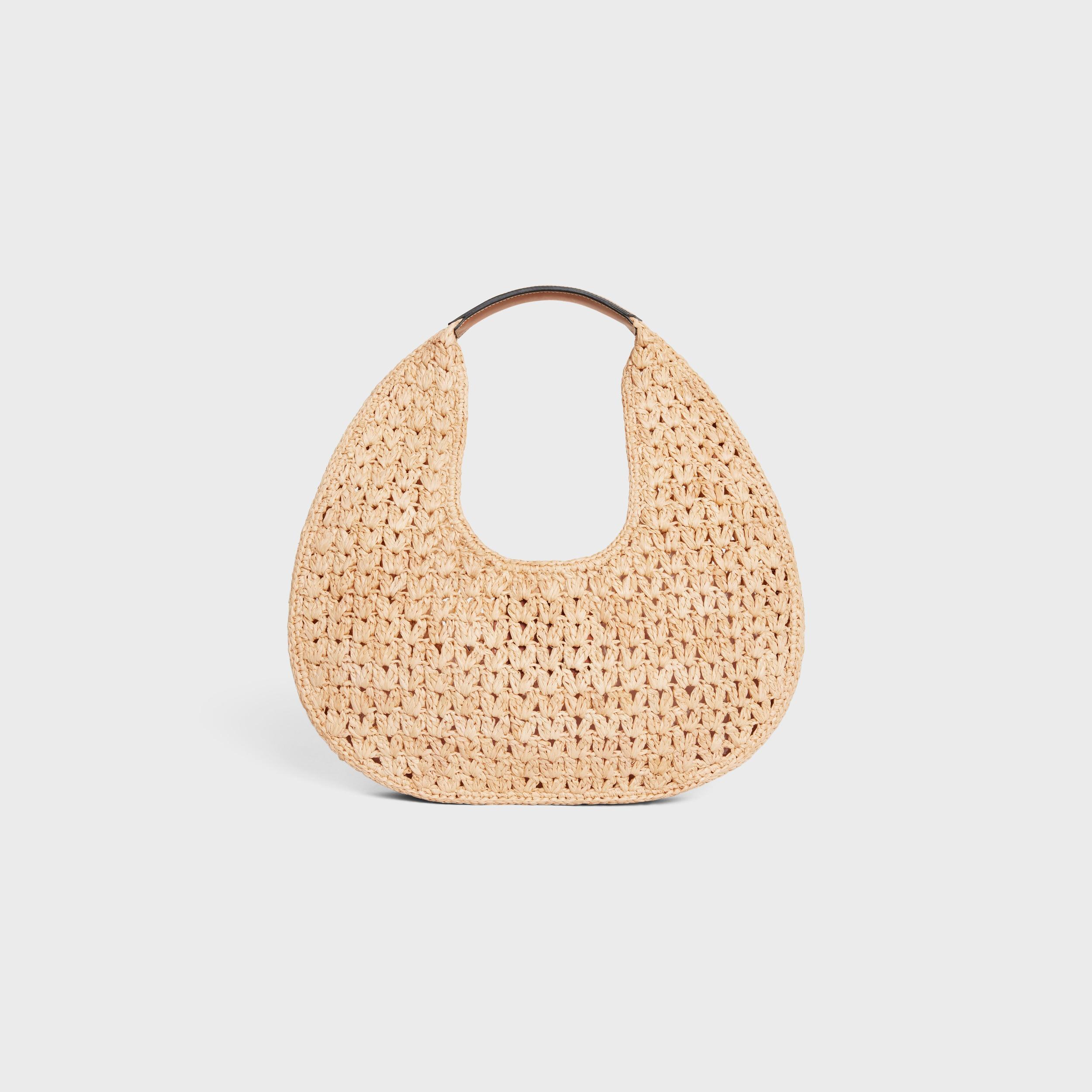 celine classic panier HOBO BAG IN Raffia and Calfskin Product Image