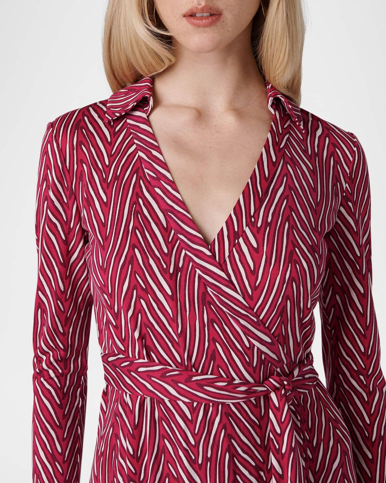 Jeanne Herringbone Silk Mini Wrap Dress Product Image