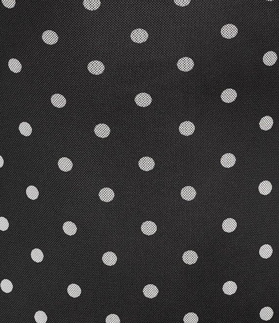 GB Bow Detail Mesh Tie Back Polka Dotted Midi Dress Product Image