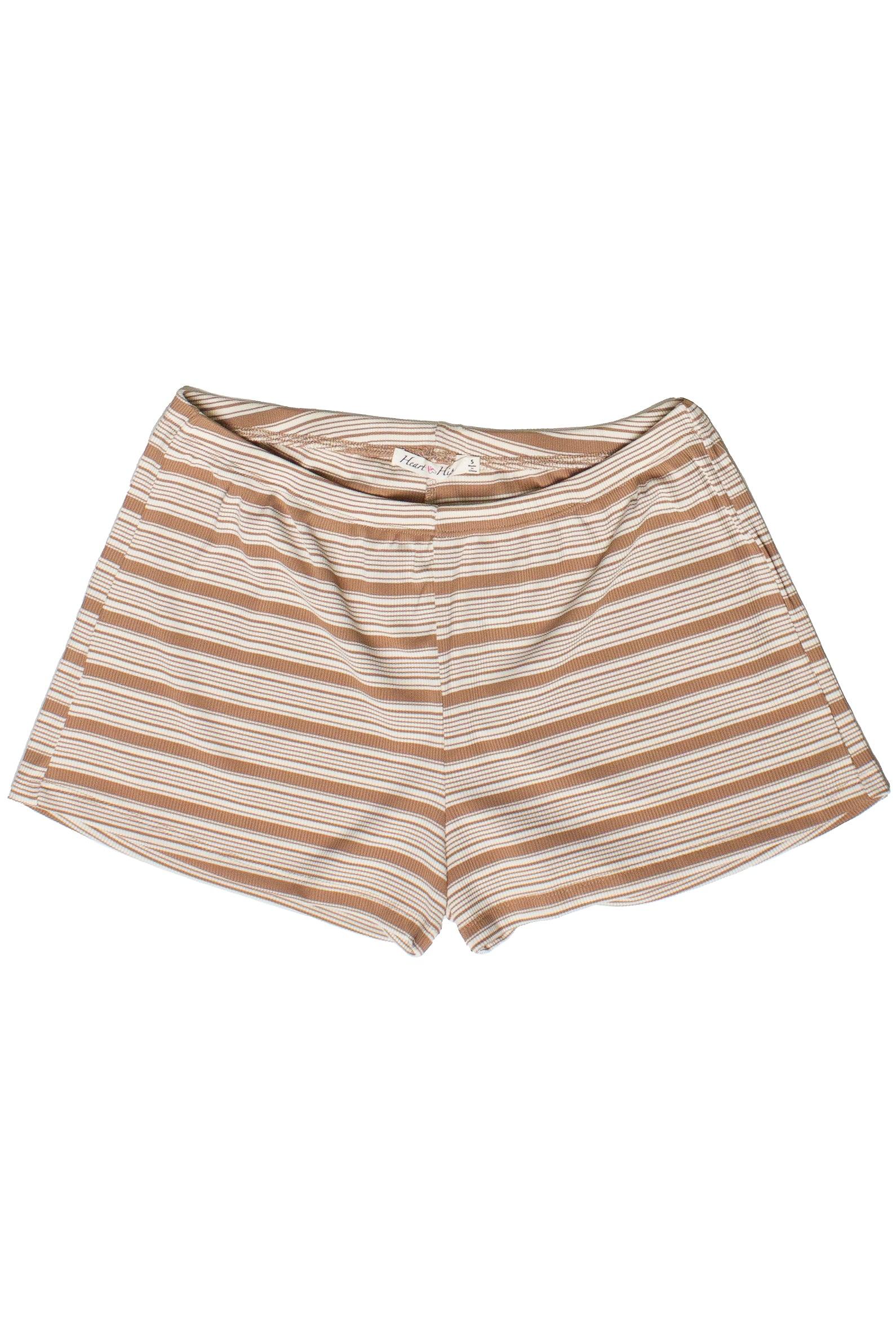 Striped Ribbed Shorts Product Image