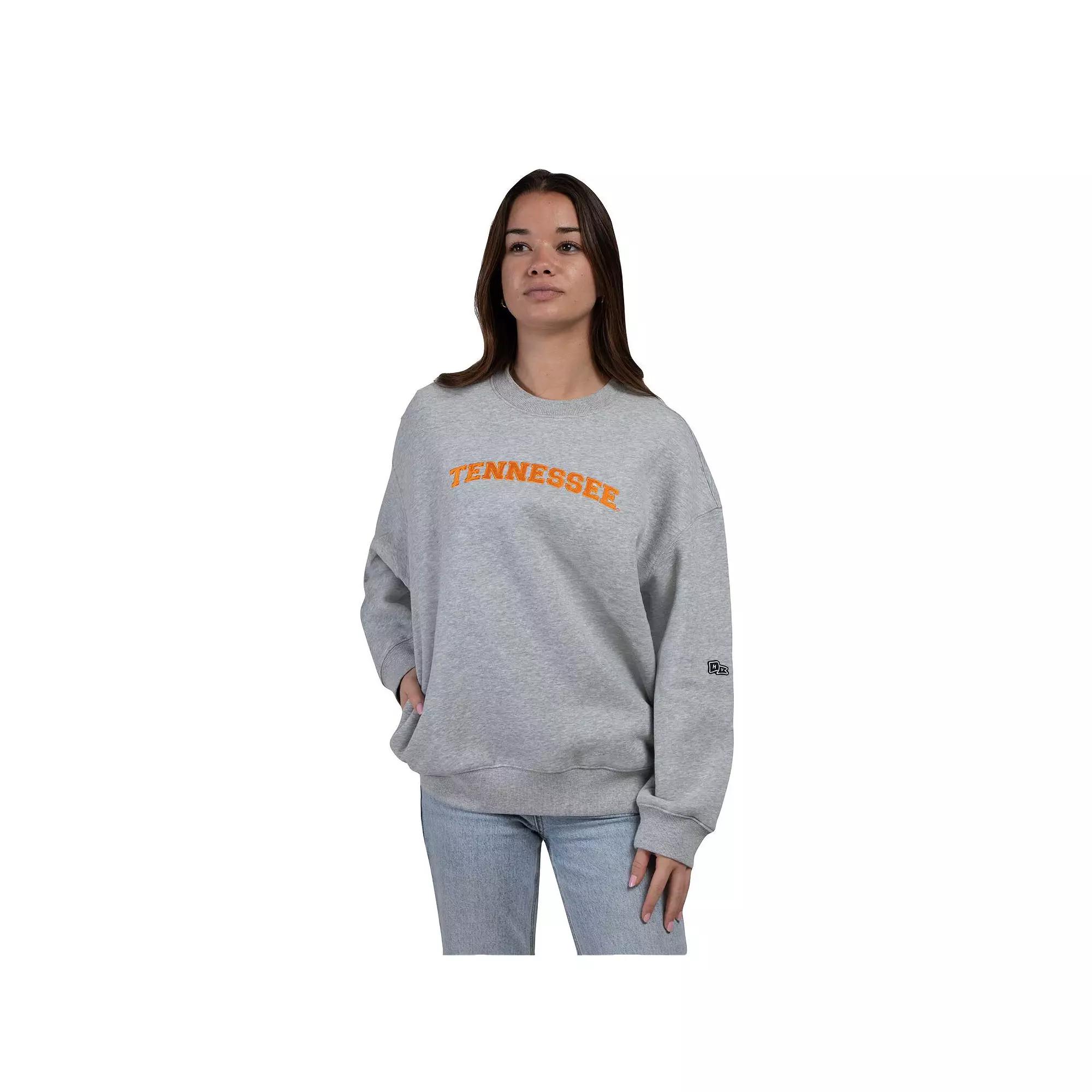 Women's Hype and Vice Heather Gray Tennessee Volunteers Offside Pullover Sweatshirt, Size: Small, Grey Product Image
