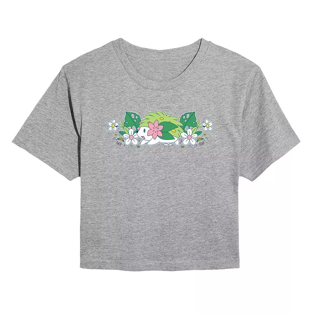 Juniors' Pokémon Shaymin Floral Graphic Cropped Tee, Women's,  Product Image