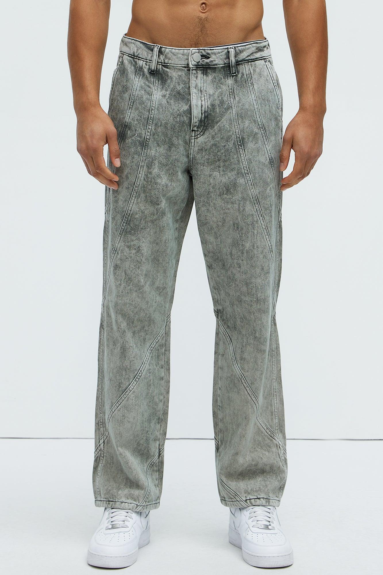Umbrella Straight Jeans - Grey Product Image