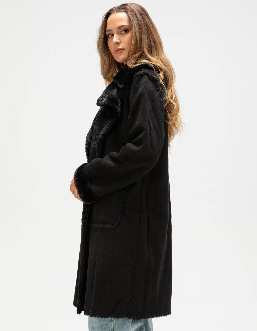 NVLT Shearling Womens Coat - CREAM Product Image