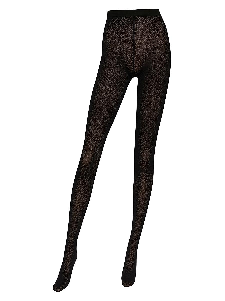 Womens Geometric Jacquard Tights Product Image